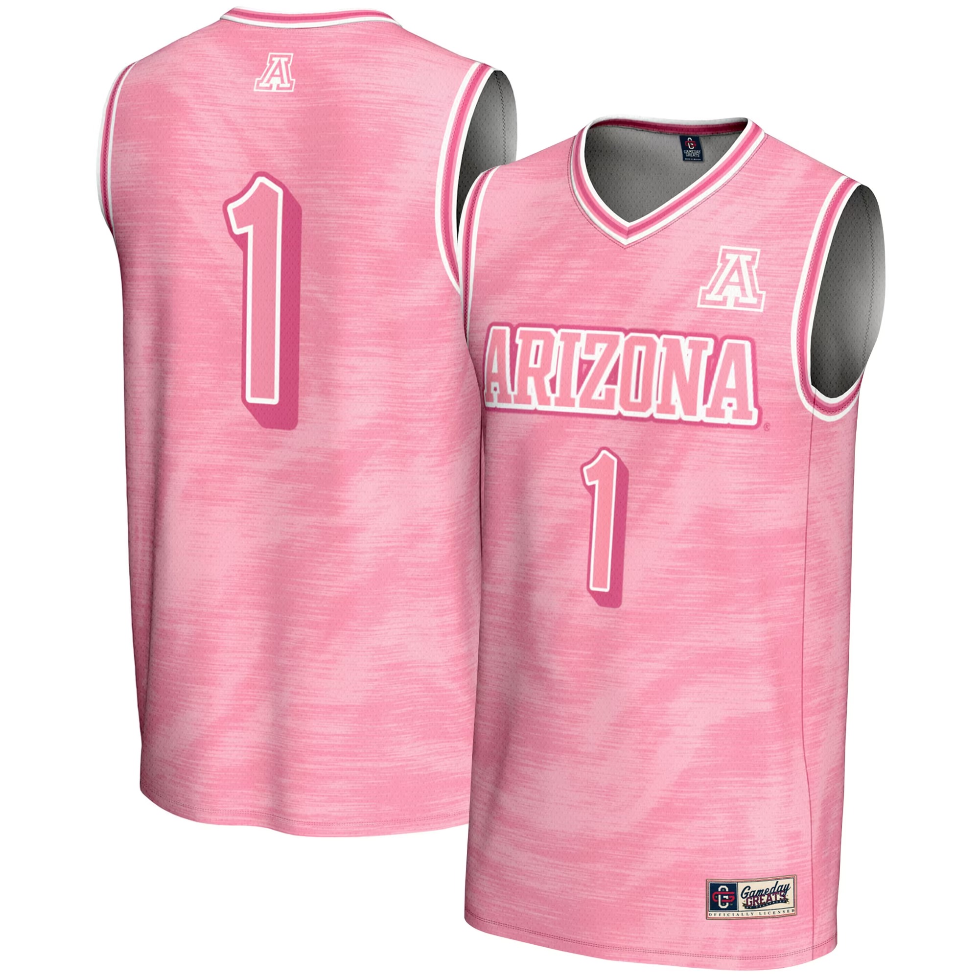 Hunk Wear - #1 Arizona Wildcats GameDay Greats Youth Lightweight Basketball Fashion Jersey - Pink