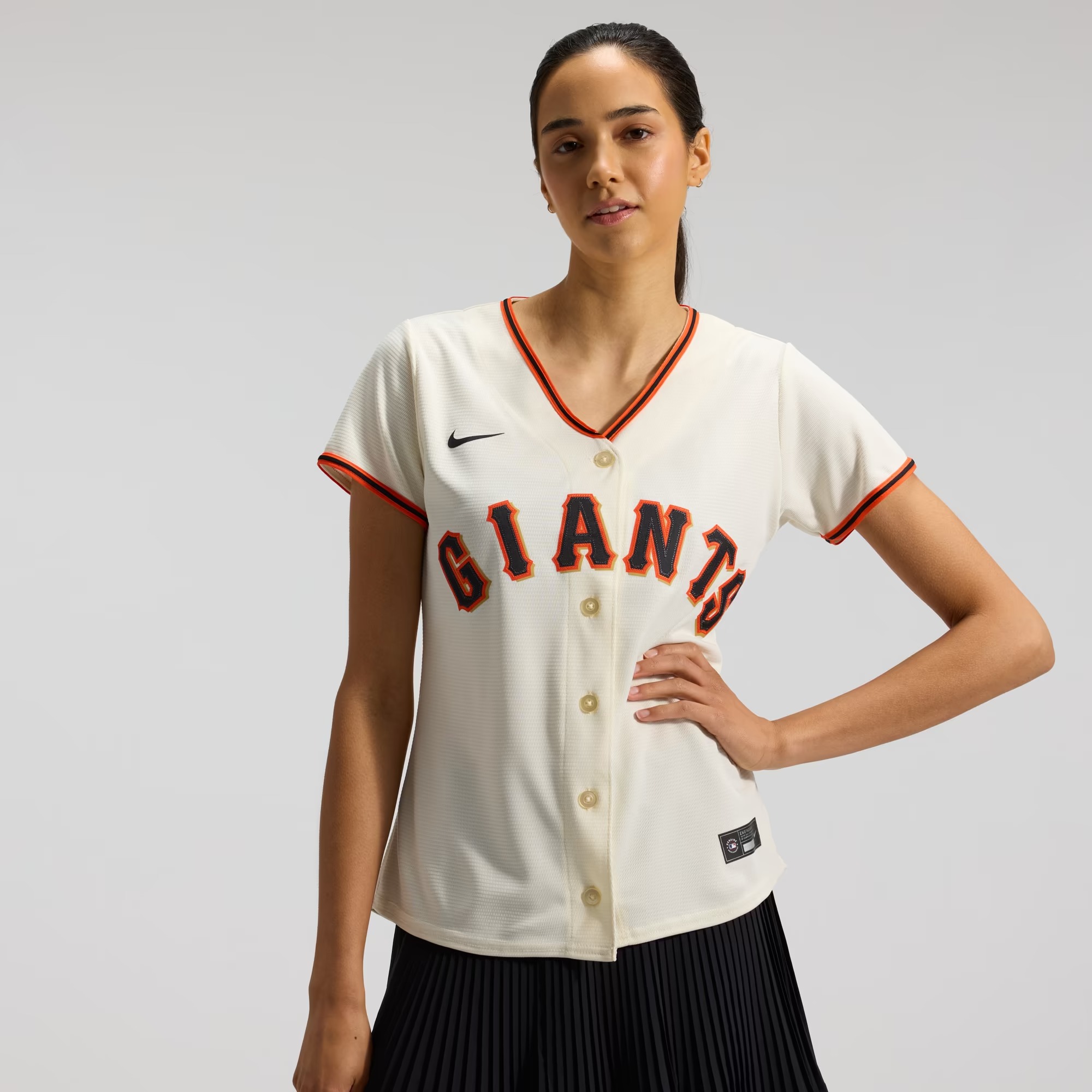 Hunk Wear - San Francisco Giants Nike Women's Home Replica Team Jersey - Cream