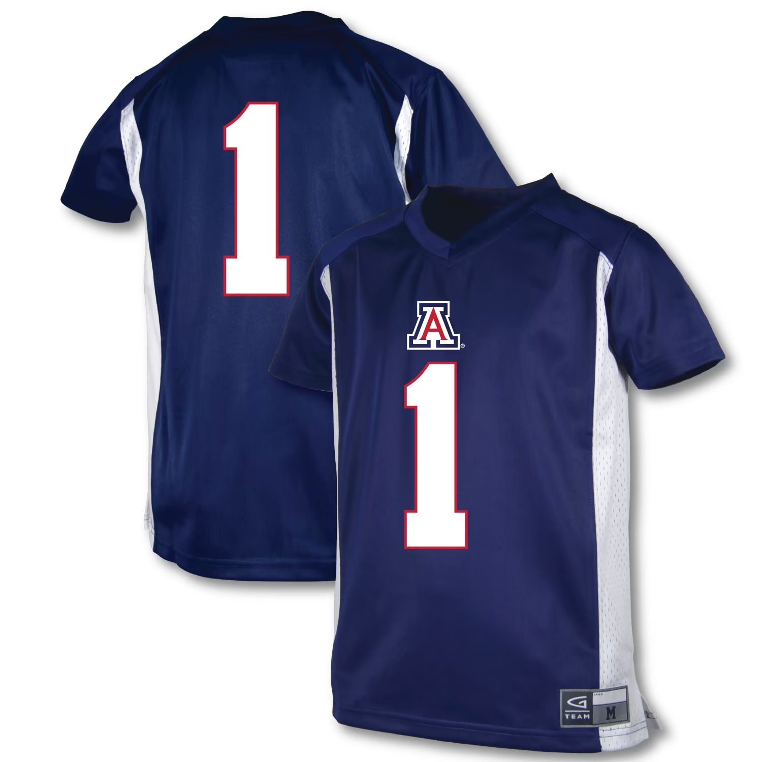 Hunk Wear - #1 Arizona Wildcats Garb Youth Football Jersey - Blue