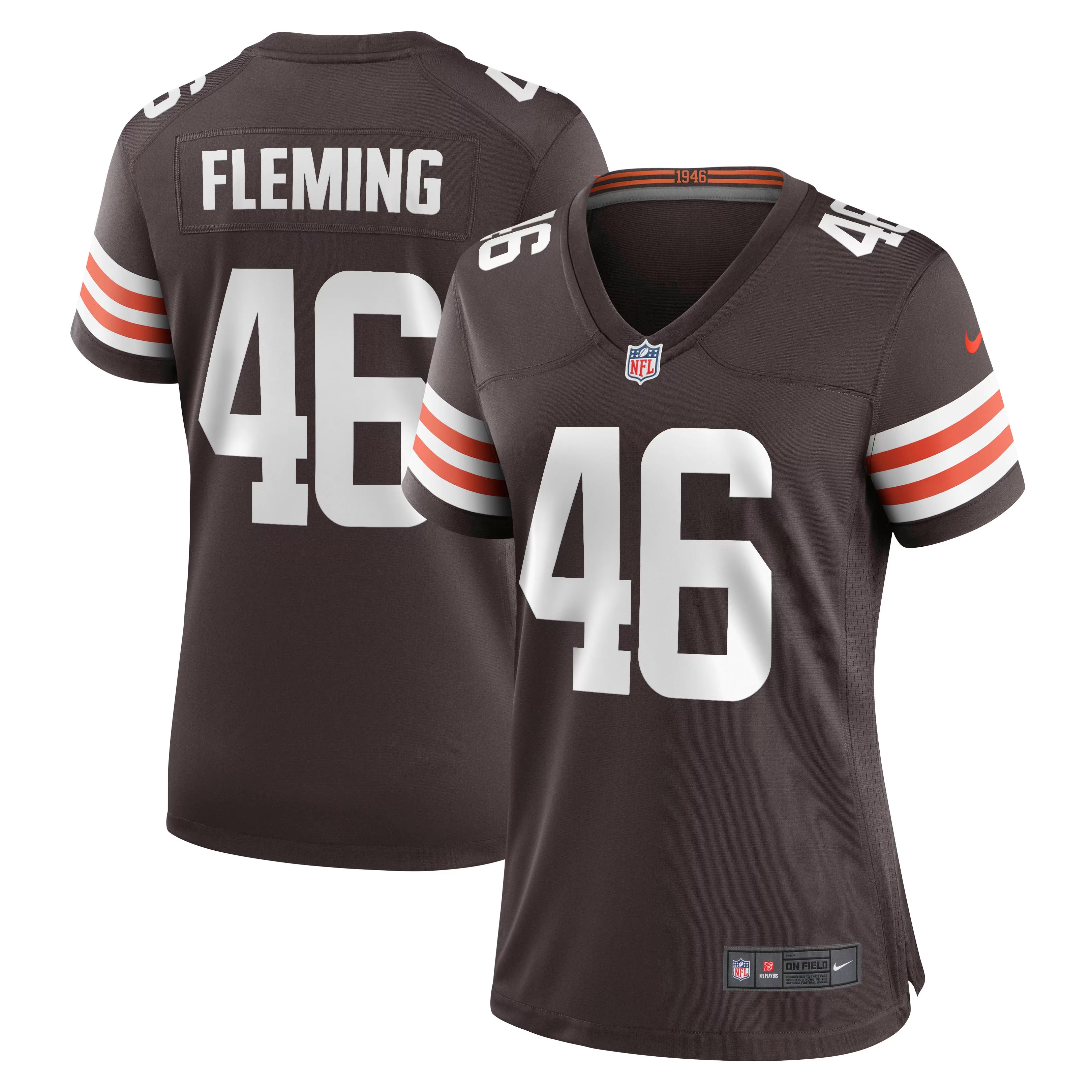Hunk Wear - Don Fleming Cleveland Browns Nike Women's Retired Player Jersey - Brown