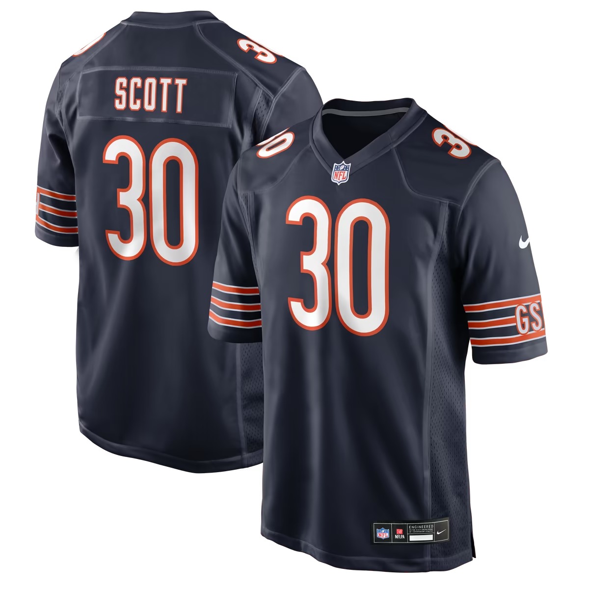 Hunk Wear - Zavier Scott Chicago Bears Nike Team Game Jersey - Navy