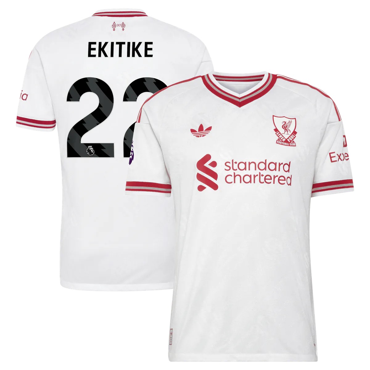 Hunk Wear - Hugo Ekitike Liverpool adidas 2026_27 Away On-Field Authentic Jersey - White