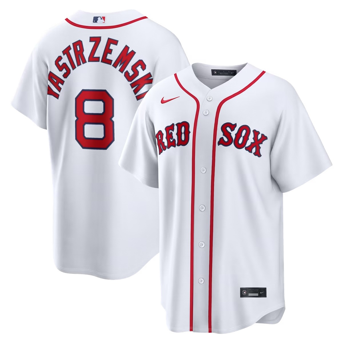 Hunk Wear - Carl Yastrzemski Boston Red Sox Nike Home Retired Player Replica Jersey - White