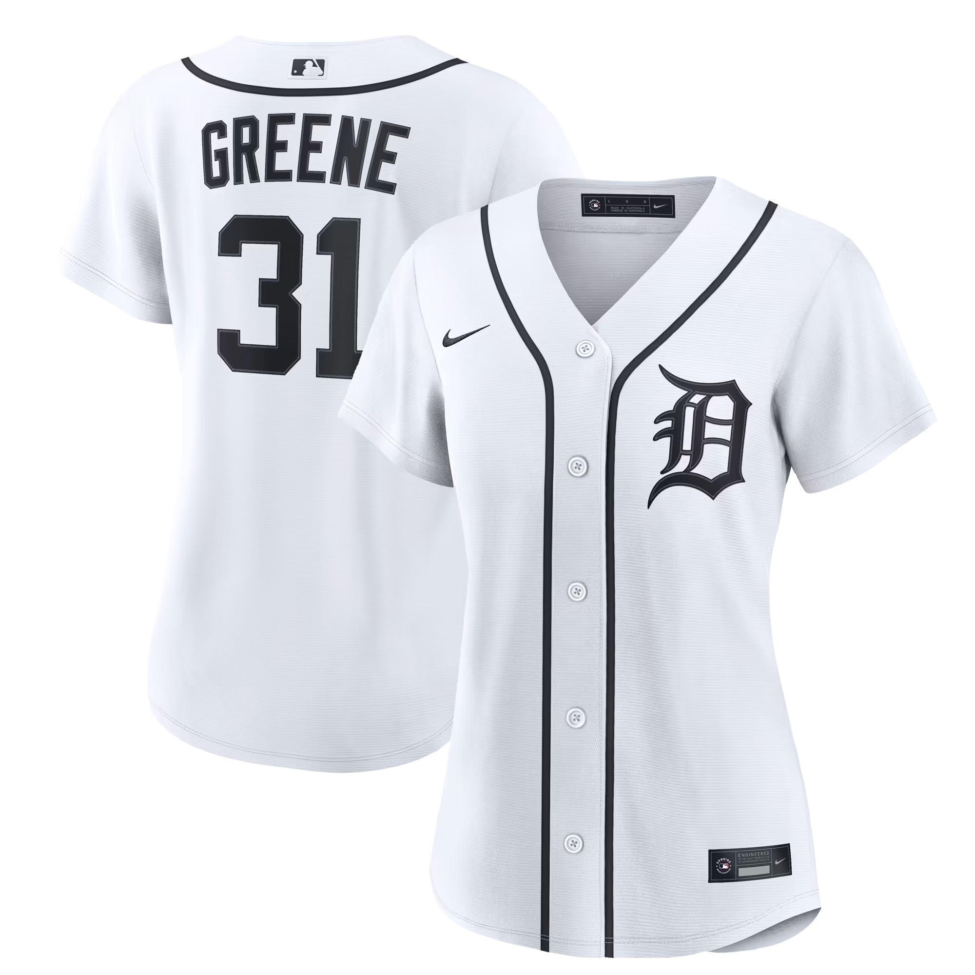 Hunk Wear - Riley Greene Detroit Tigers Nike Women's Home Replica Jersey - White