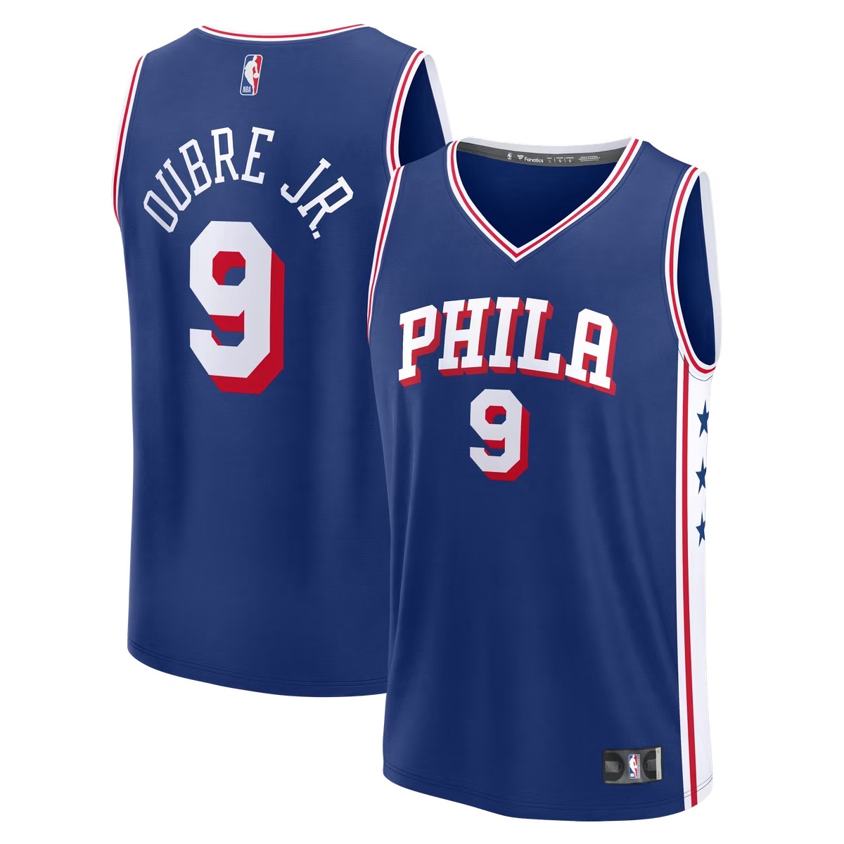 Hunk Wear - Kelly Oubre Jr. Philadelphia 76ers Fanatics Fast Break Jersey - Icon Edition - Blue