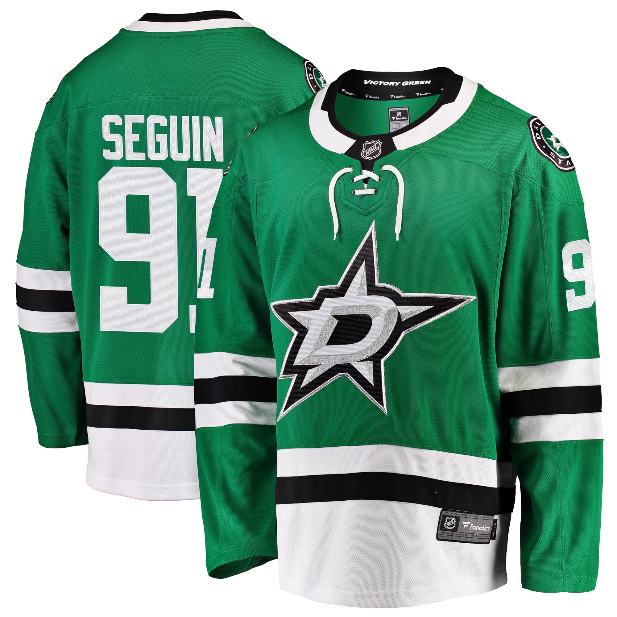 Hunk Wear - Tyler Seguin Dallas Stars Fanatics Breakaway Home Jersey - Kelly Green