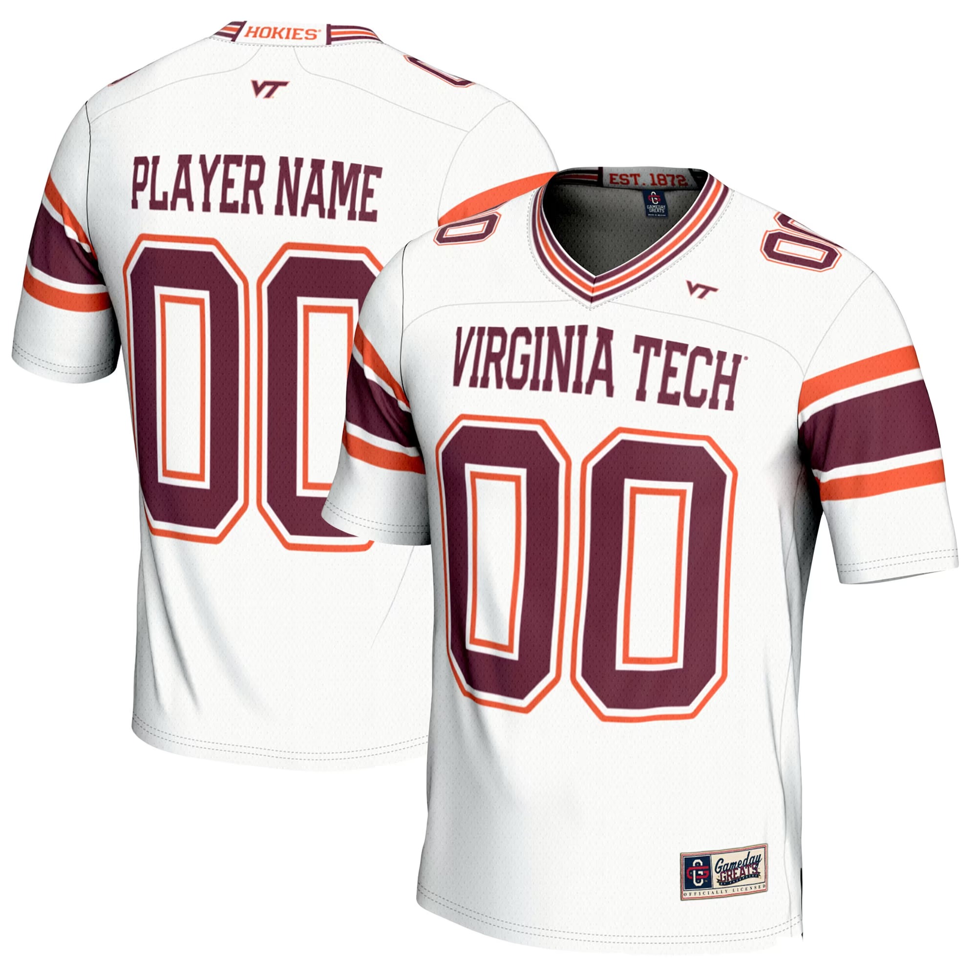 Hunk Wear - Virginia Tech Hokies GameDay Greats NIL Pick-A-Player Football Jersey - White