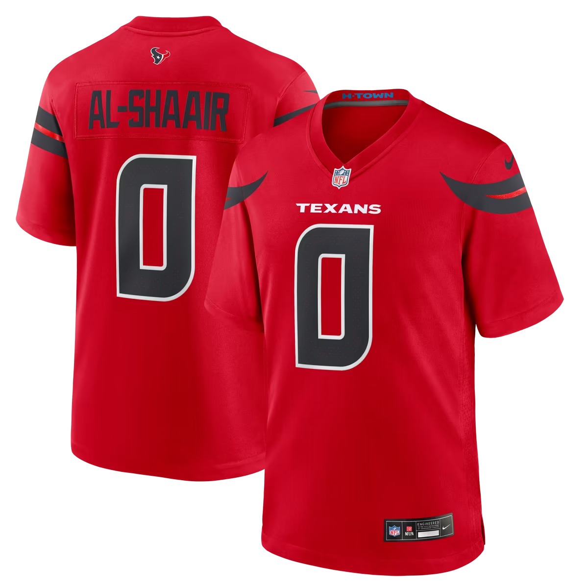Hunk Wear - Azeez Al-Shaair Houston Texans Nike Alternate Game Jersey - Red