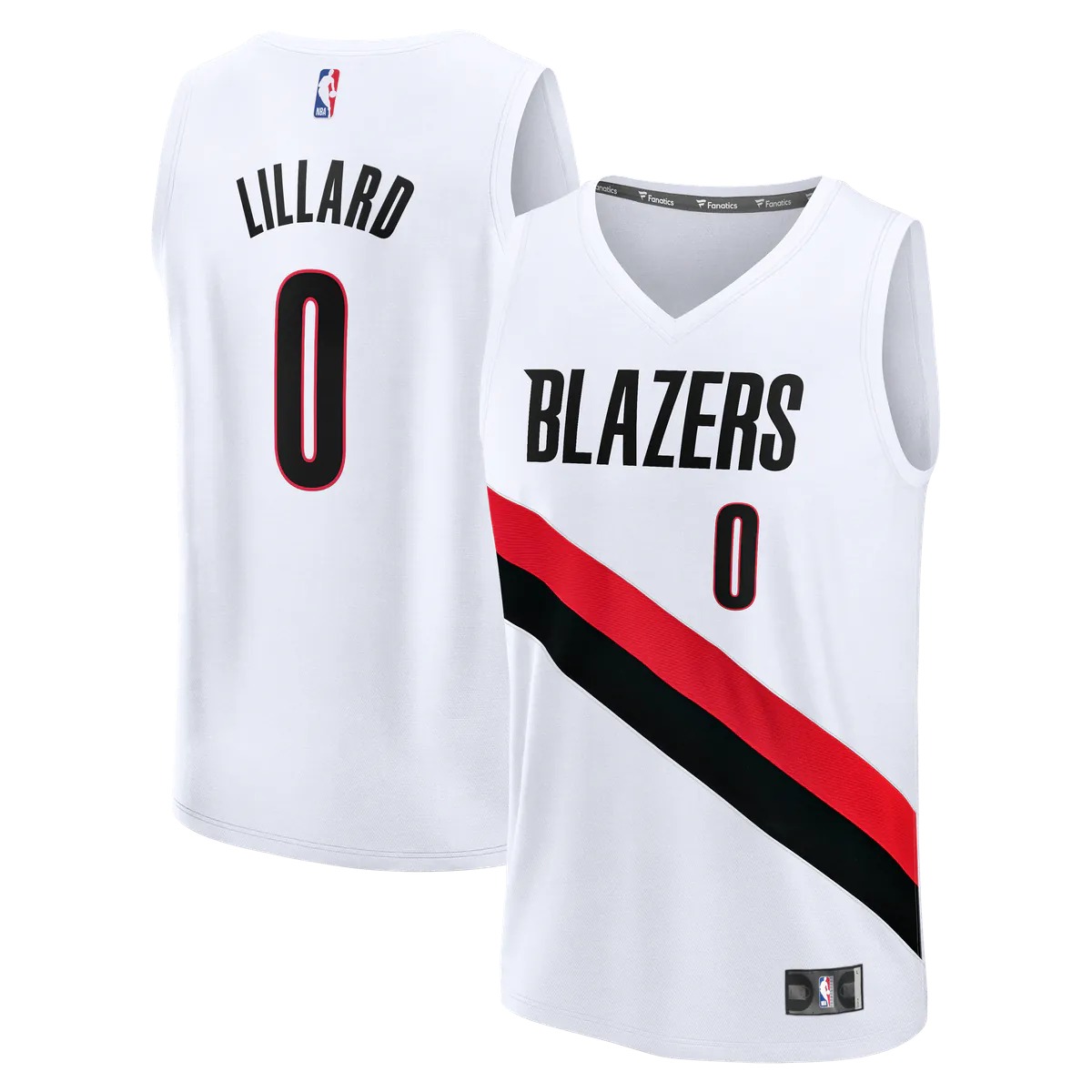 Hunk Wear - Damian Lillard Portland Trail Blazers Fanatics Fast Break Replica Player Jersey - Association Edition - White