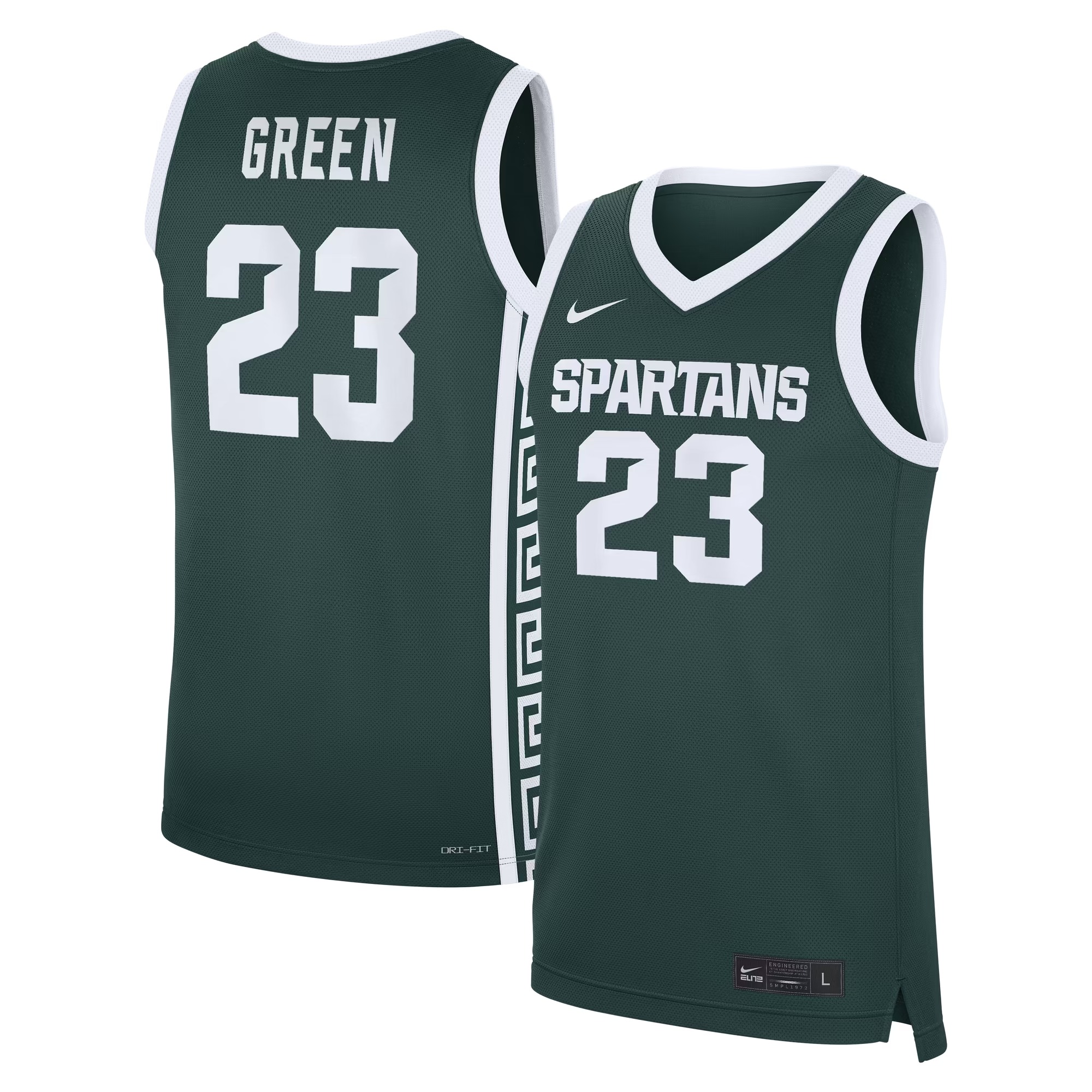 Hunk Wear - Draymond Green Michigan State Spartans Nike Road Replica Basketball Jersey - Green