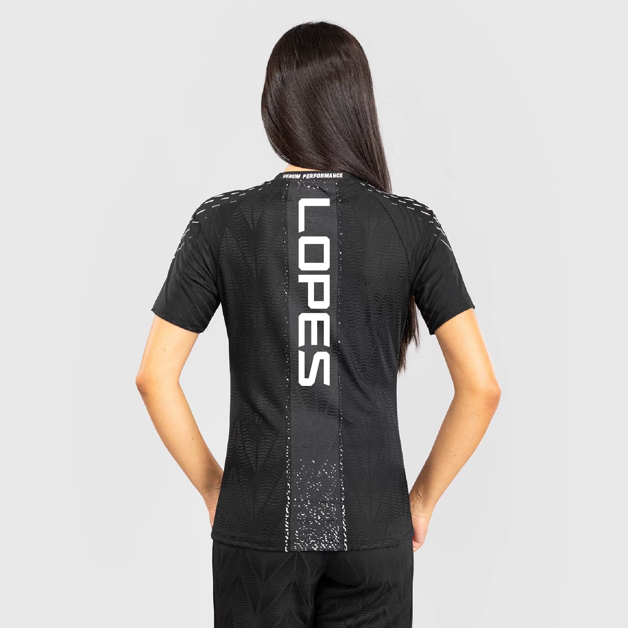 Hunk Wear - Diego Lopes UFC Zenith by Venum Women's Authentic Fight Night Walkout Jersey - Black