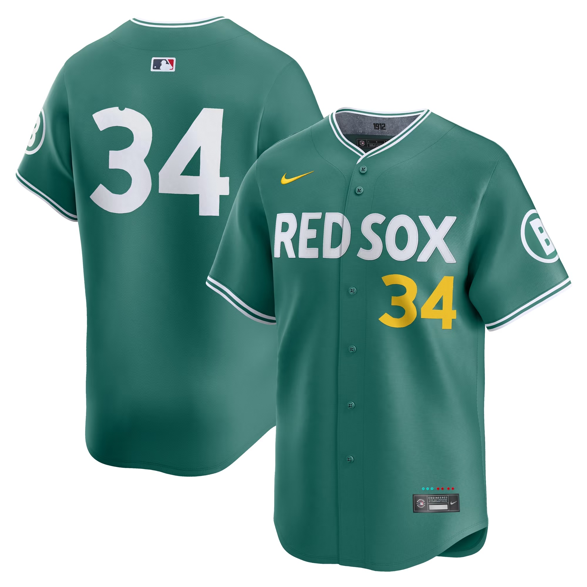 Hunk Wear - David Ortiz Boston Red Sox Nike 2025 City Connect Limited Retired Player Jersey - Green
