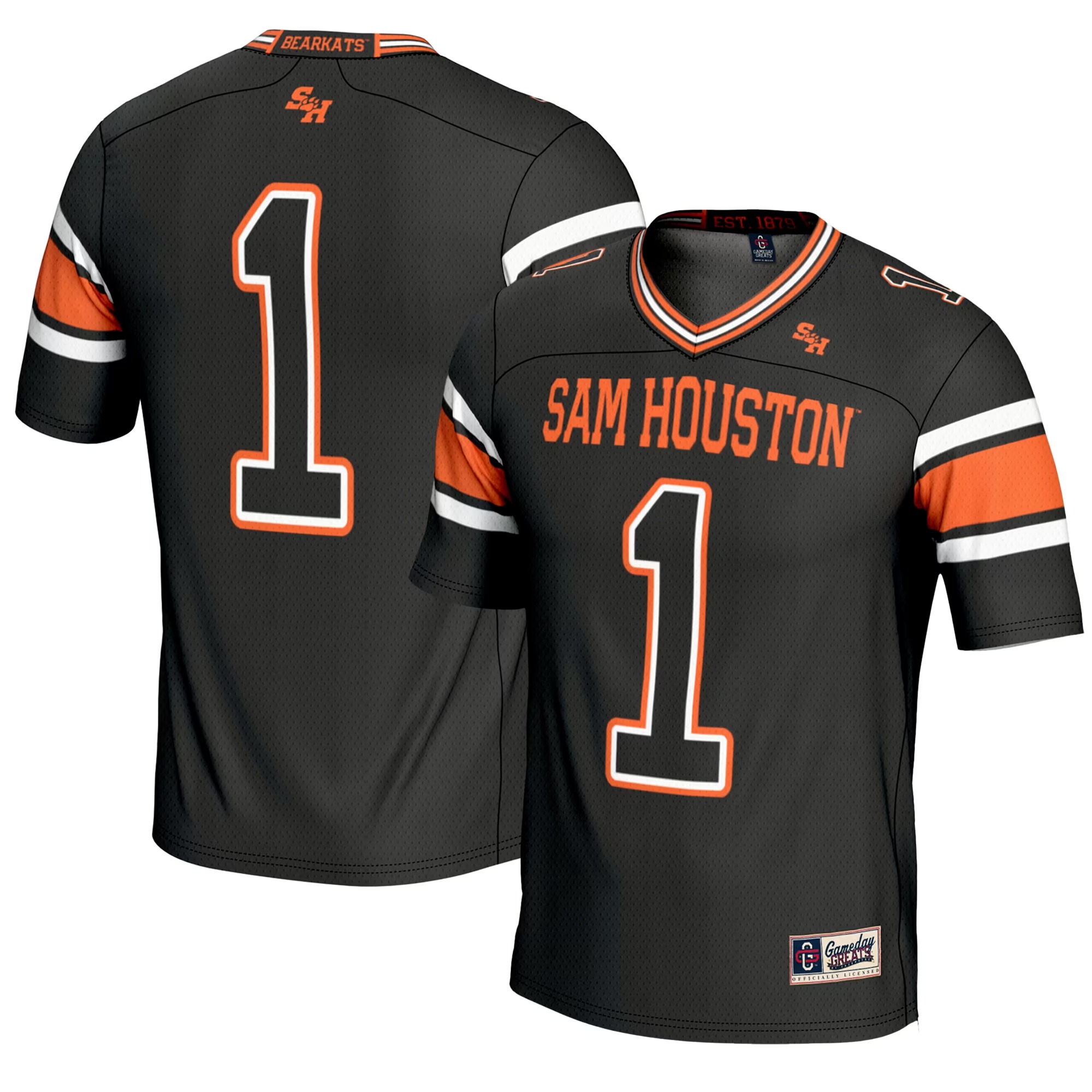 Hunk Wear - #1 Sam Houston State Bearkats GameDay Greats Youth Endzone Football Jersey - Black