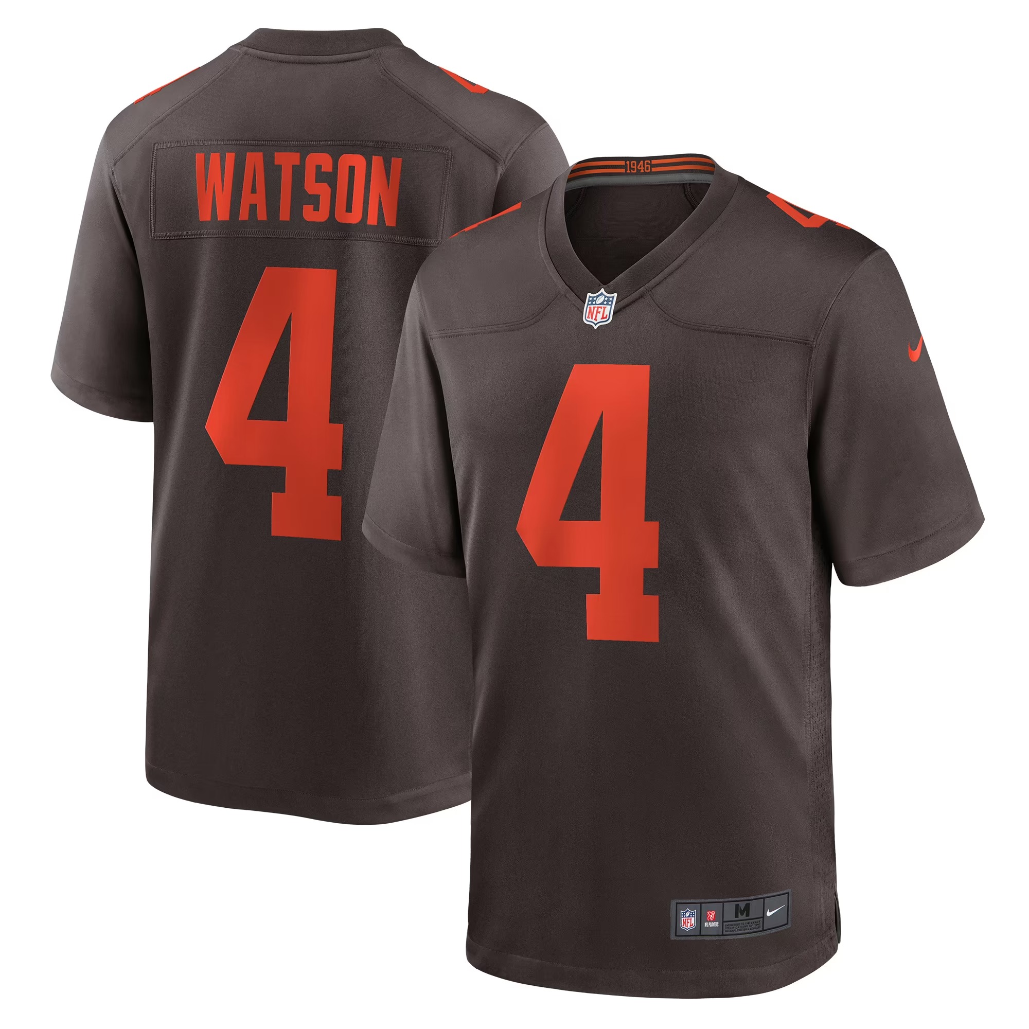 Hunk Wear - Deshaun Watson Cleveland Browns Nike Alternate Game Jersey - Brown