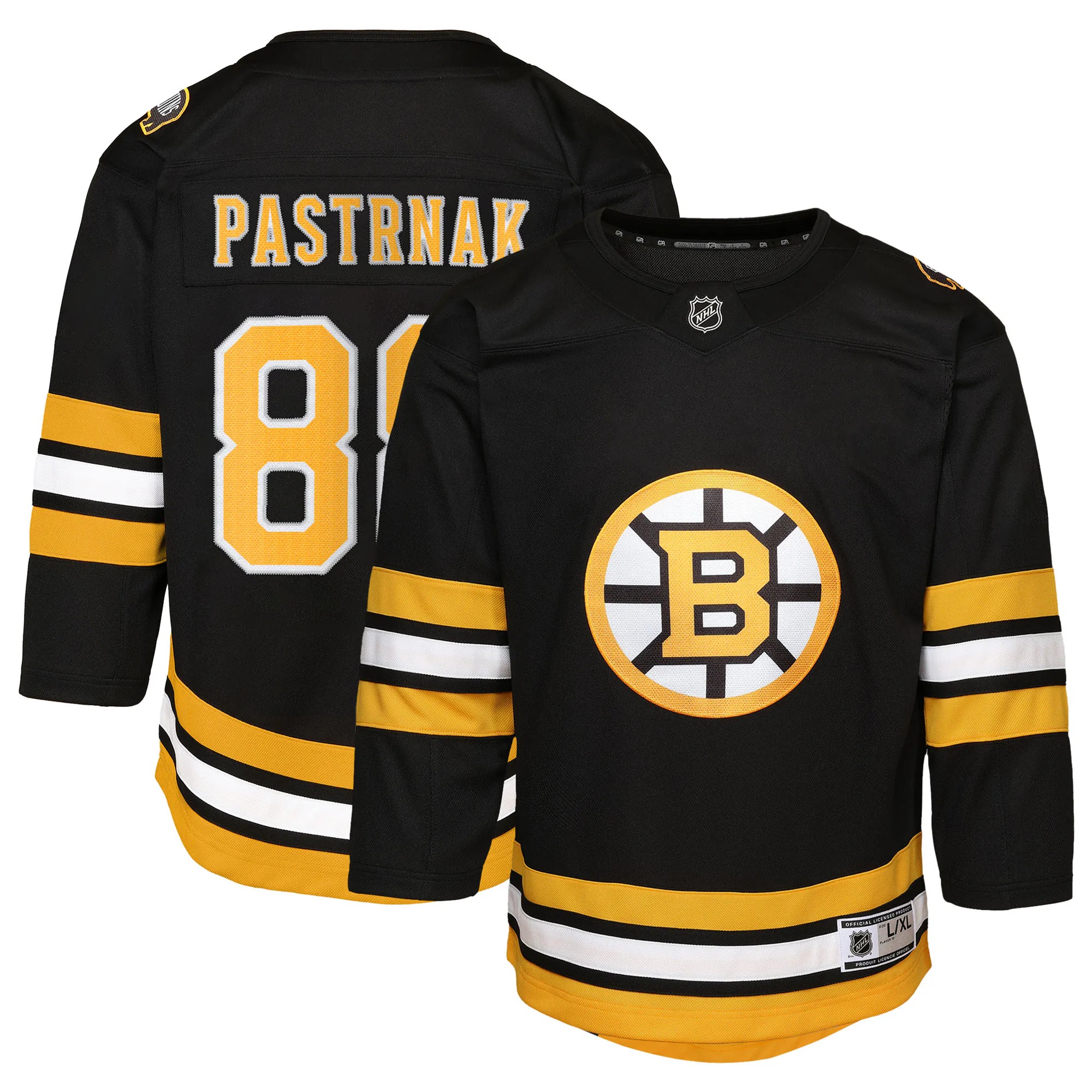 Hunk Wear - David Pastrnak Boston Bruins Infant Home Replica Player Jersey - Black