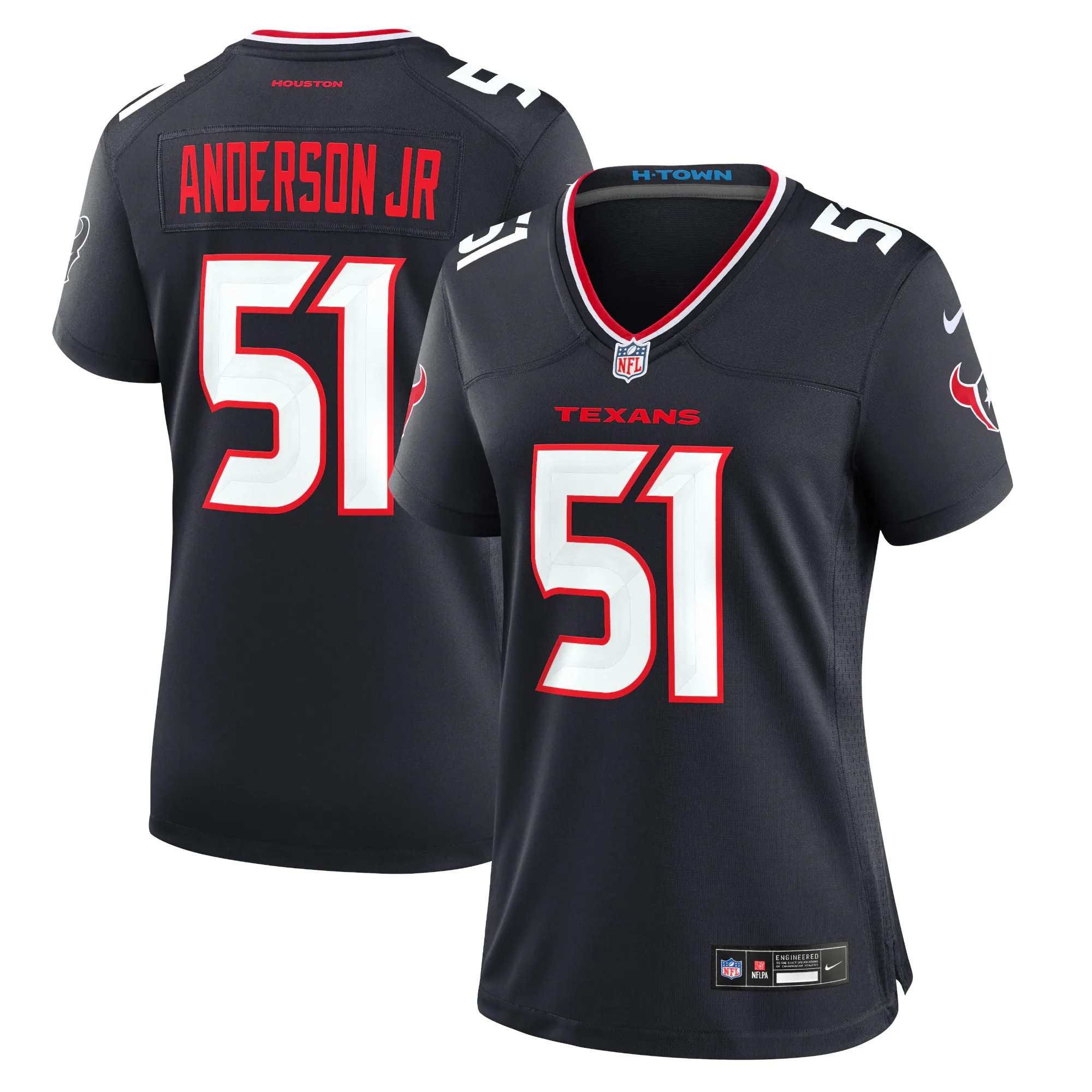 Hunk Wear - Will Anderson Jr. Houston Texans Nike Women's Game Jersey - Navy