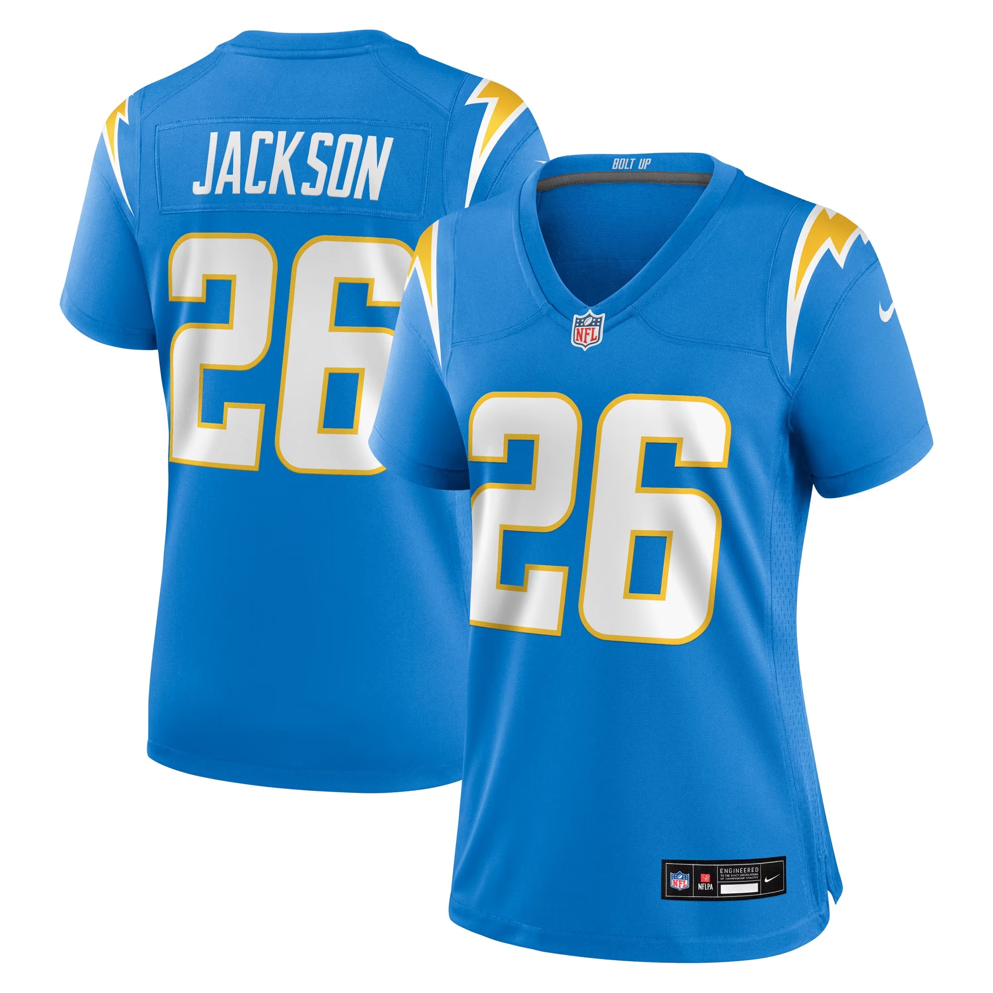 Hunk Wear - Donte Jackson Los Angeles Chargers Nike Women's Team Game Jersey - Powder Blue