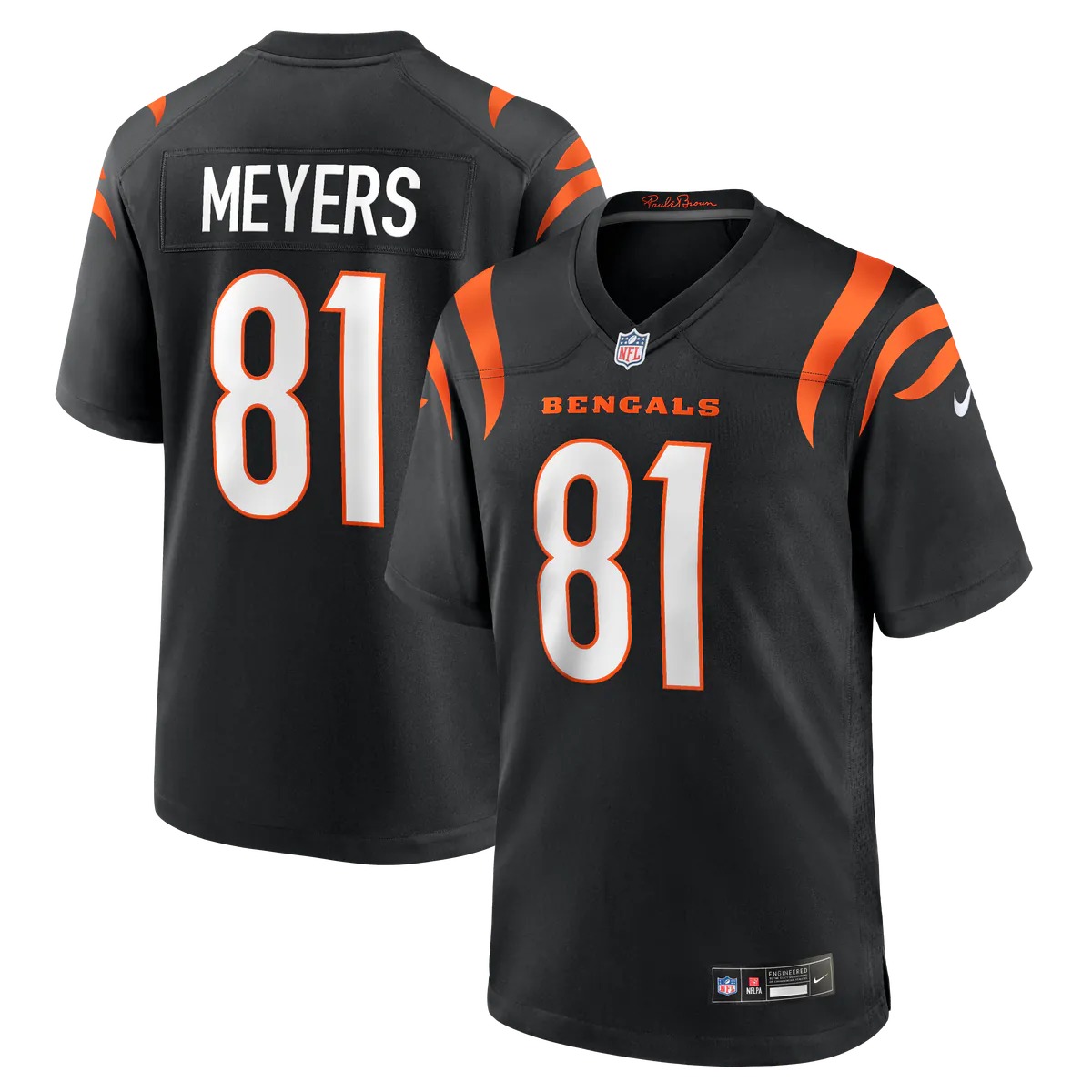 Hunk Wear - Dohnte Meyers Cincinnati Bengals Nike Team Game Jersey - Black