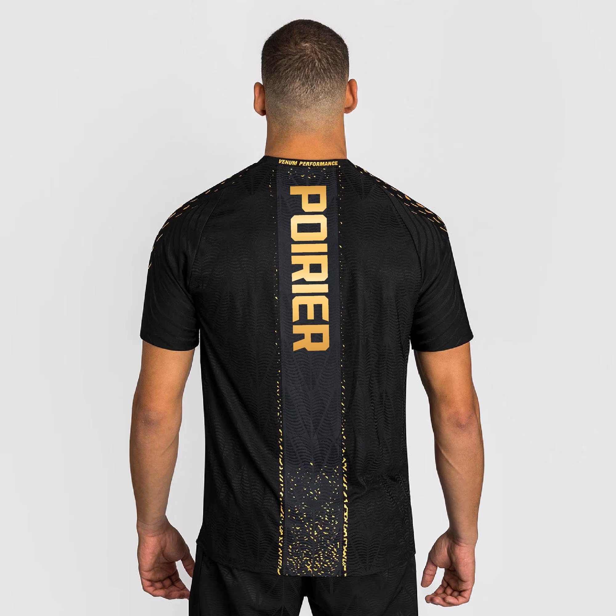 Hunk Wear - Dustin Poirier UFC Zenith by Venum Authentic Fight Night Champion Walkout Jersey - Black_Gold