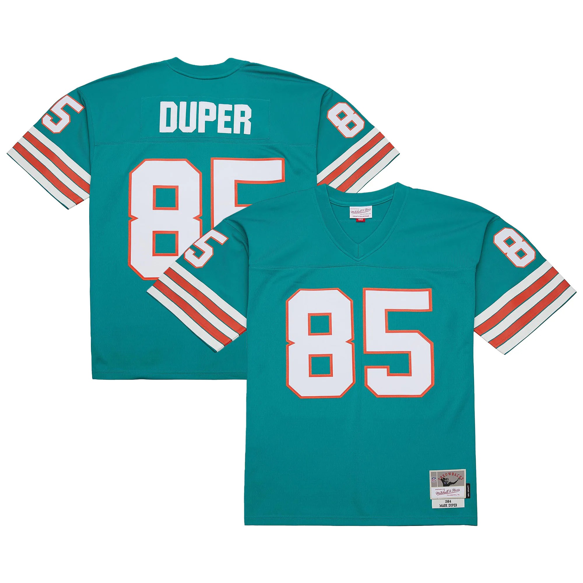 Hunk Wear - Mark Duper Miami Dolphins Mitchell & Ness Legacy Replica Jersey - Aqua
