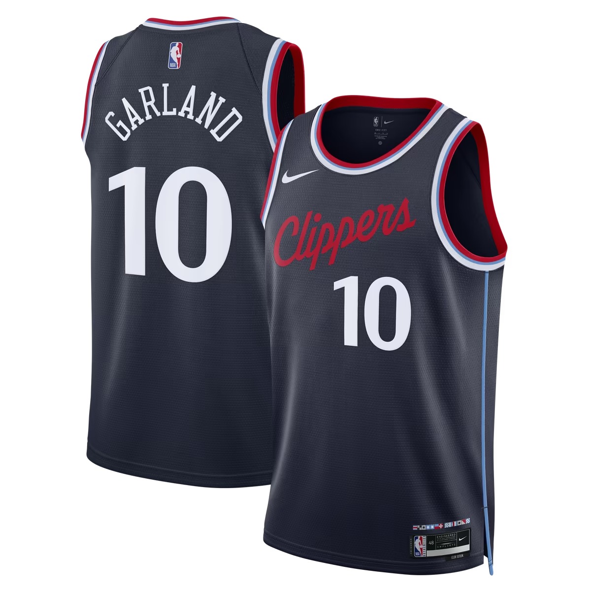 Hunk Wear - Darius Garland LA Clippers Nike Unisex Swingman Jersey - Icon Edition - Navy