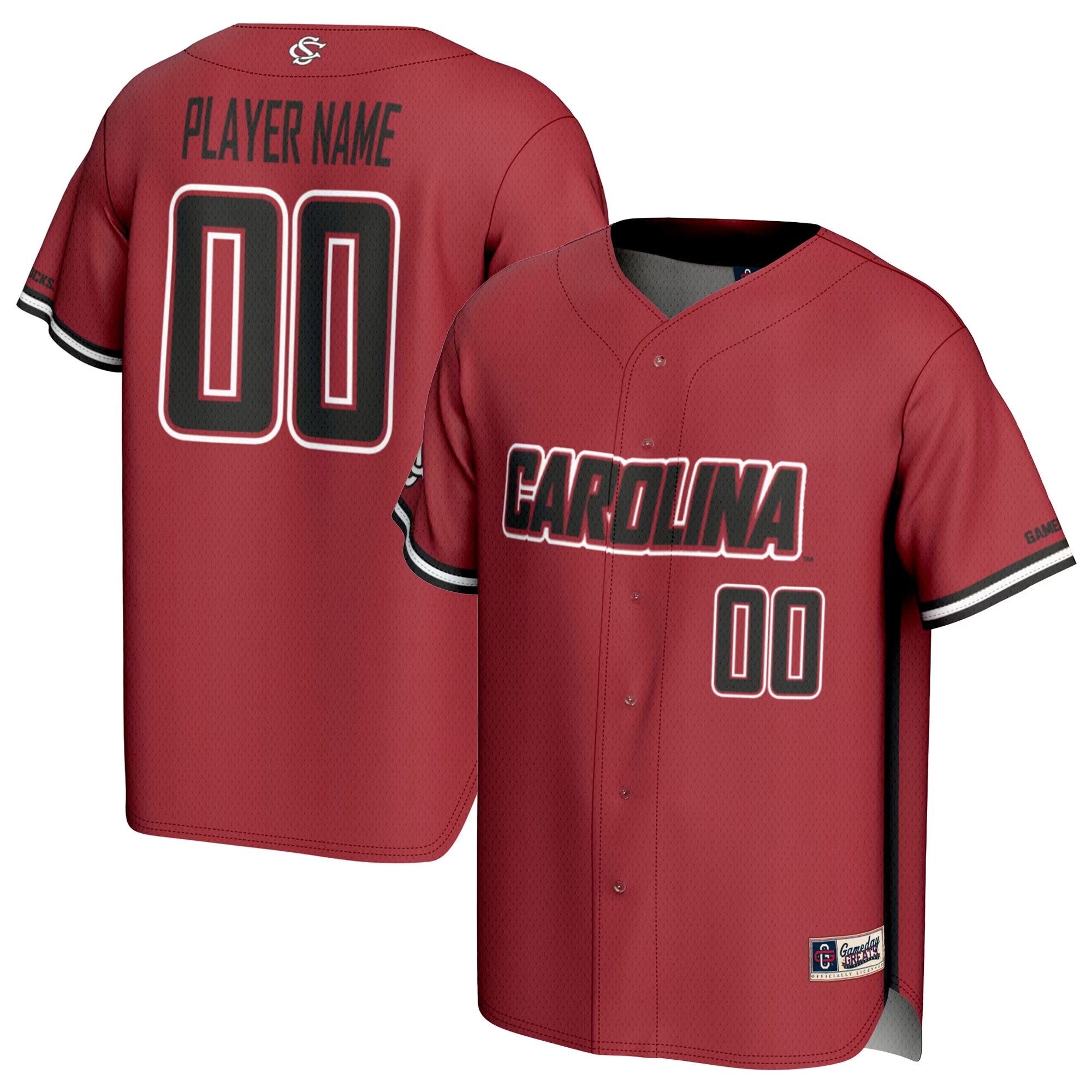 Hunk Wear - South Carolina Gamecocks GameDay Greats Unisex NIL Pick-A-Player Baseball Lightweight Jersey - Garnet