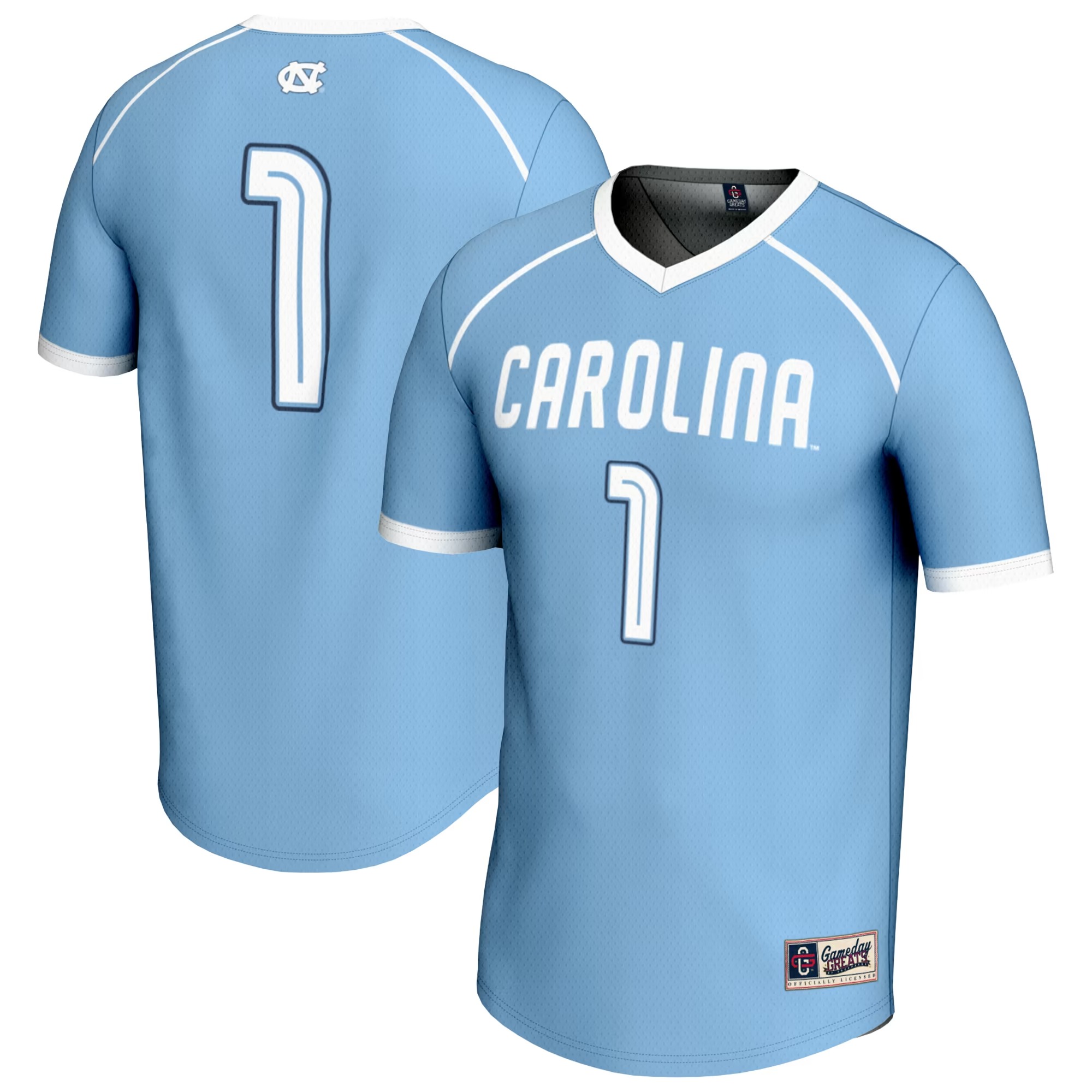 Hunk Wear - #1 North Carolina Tar Heels GameDay Greats Youth Lightweight Women's Lacrosse Fashion Jersey - Carolina Blue