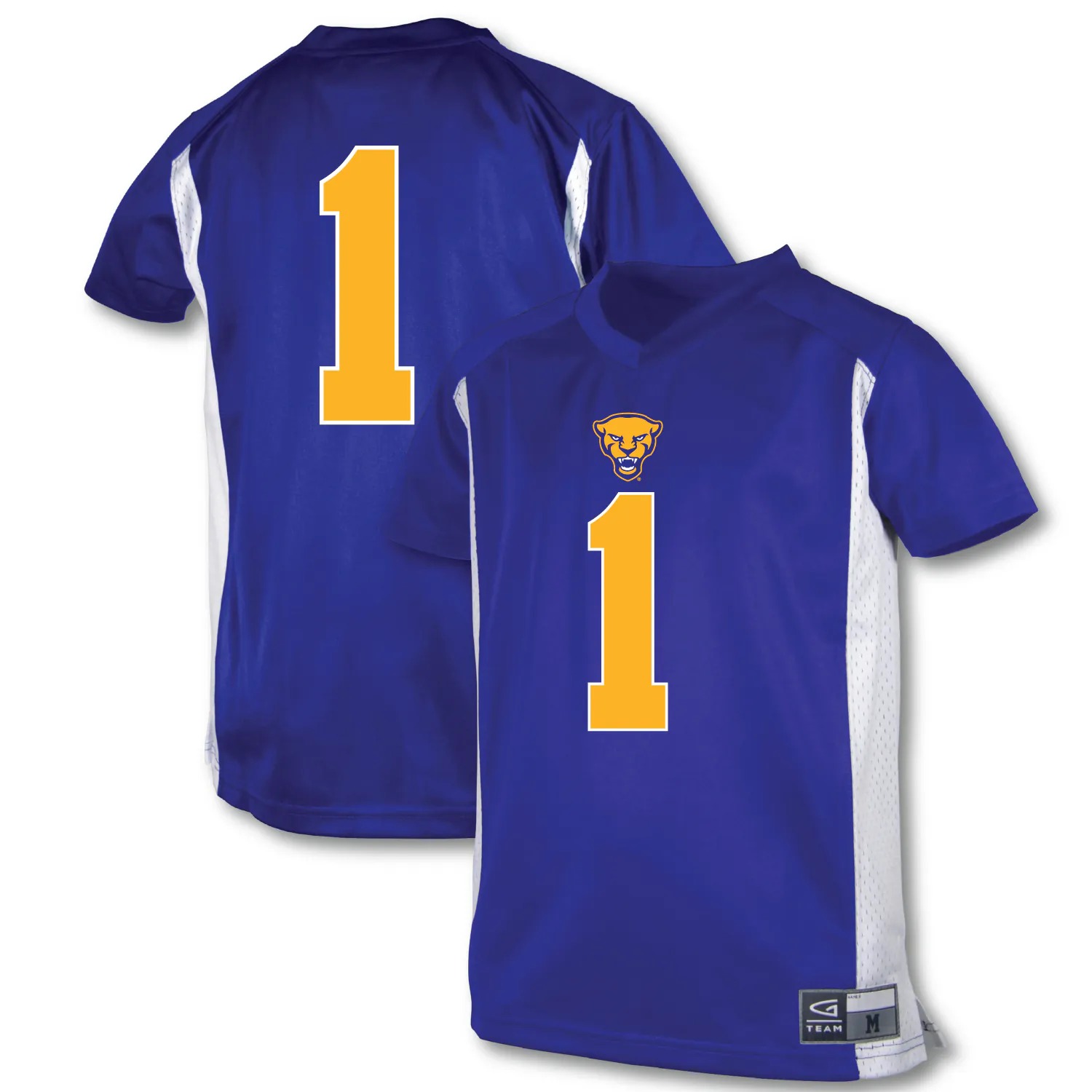 Hunk Wear - #1 Pitt Panthers Garb Youth Football Jersey - Royal