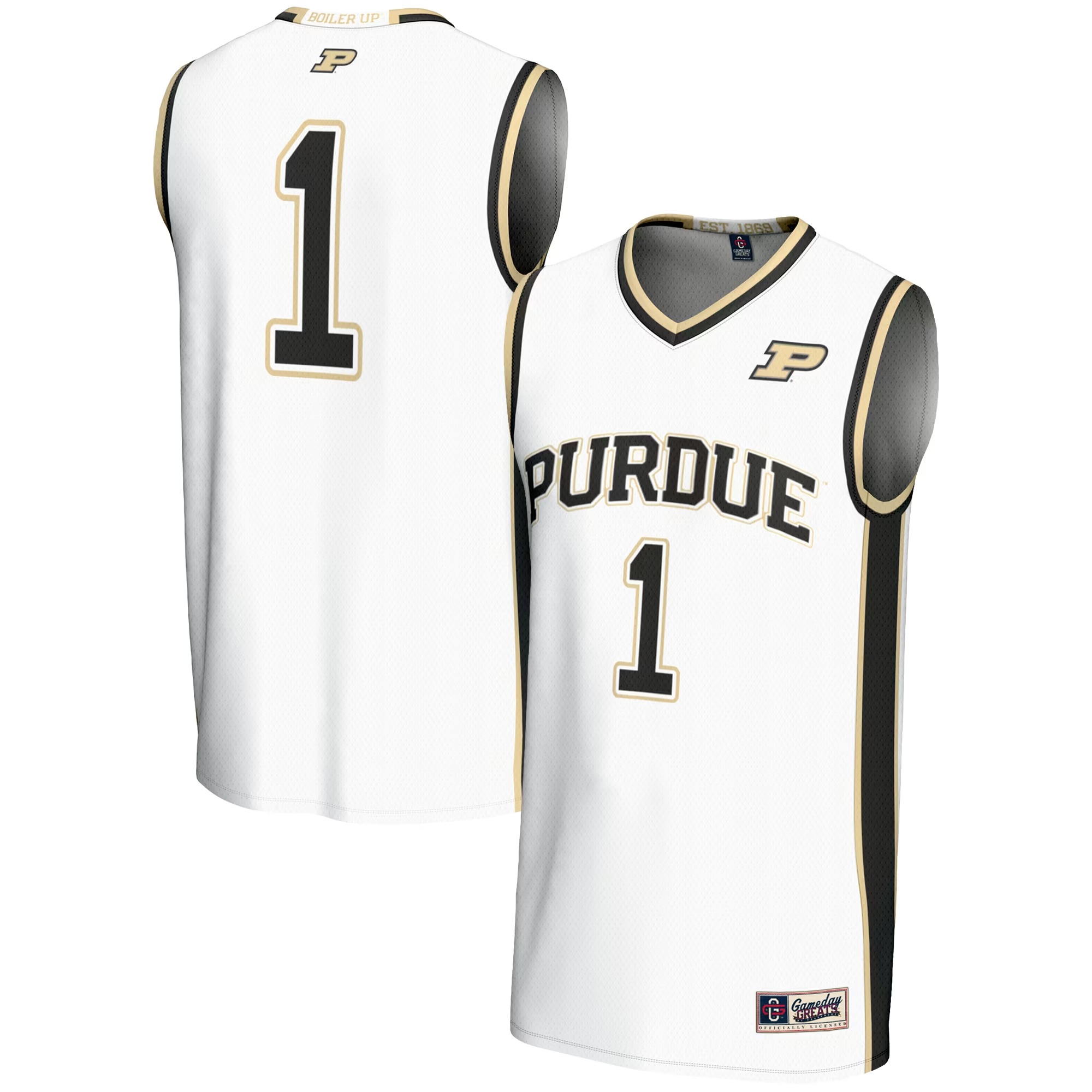 Hunk Wear - #1 Purdue Boilermakers GameDay Greats Youth Lightweight Basketball Jersey - White