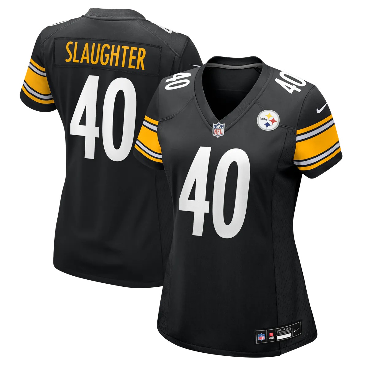 Hunk Wear - Doneiko Slaughter Pittsburgh Steelers Nike Women's Team Game Jersey - Black