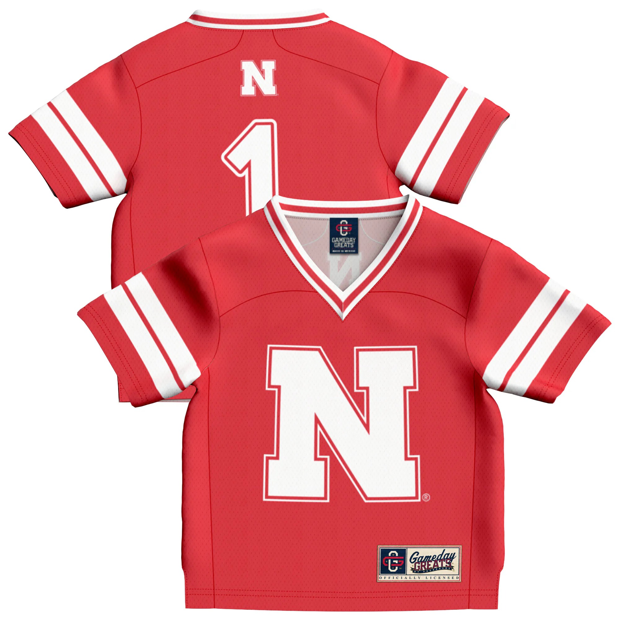 Hunk Wear - #1 Nebraska Huskers GameDay Greats Infant Lightweight Collegiate Football Fashion Jersey - Scarlet