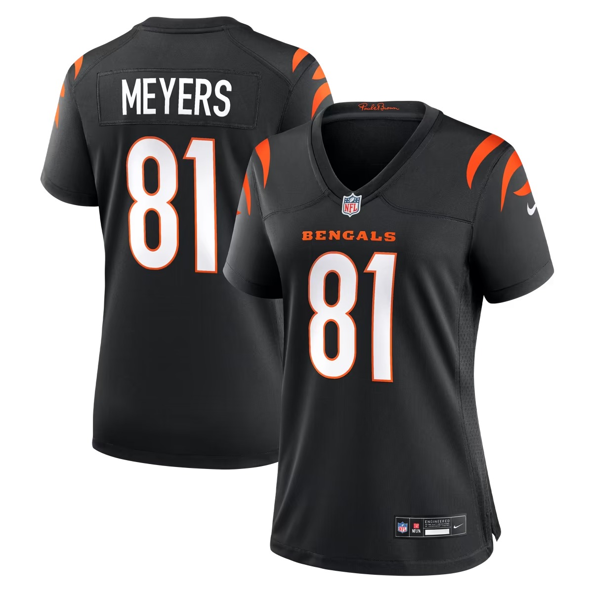 Hunk Wear - Dohnte Meyers Cincinnati Bengals Nike Women's Team Game Jersey - Black