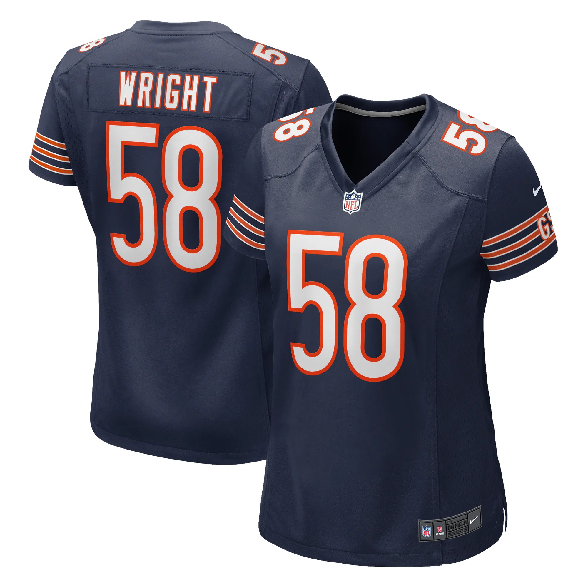 Hunk Wear - Darnell Wright Chicago Bears Nike Women's Game Jersey - Navy