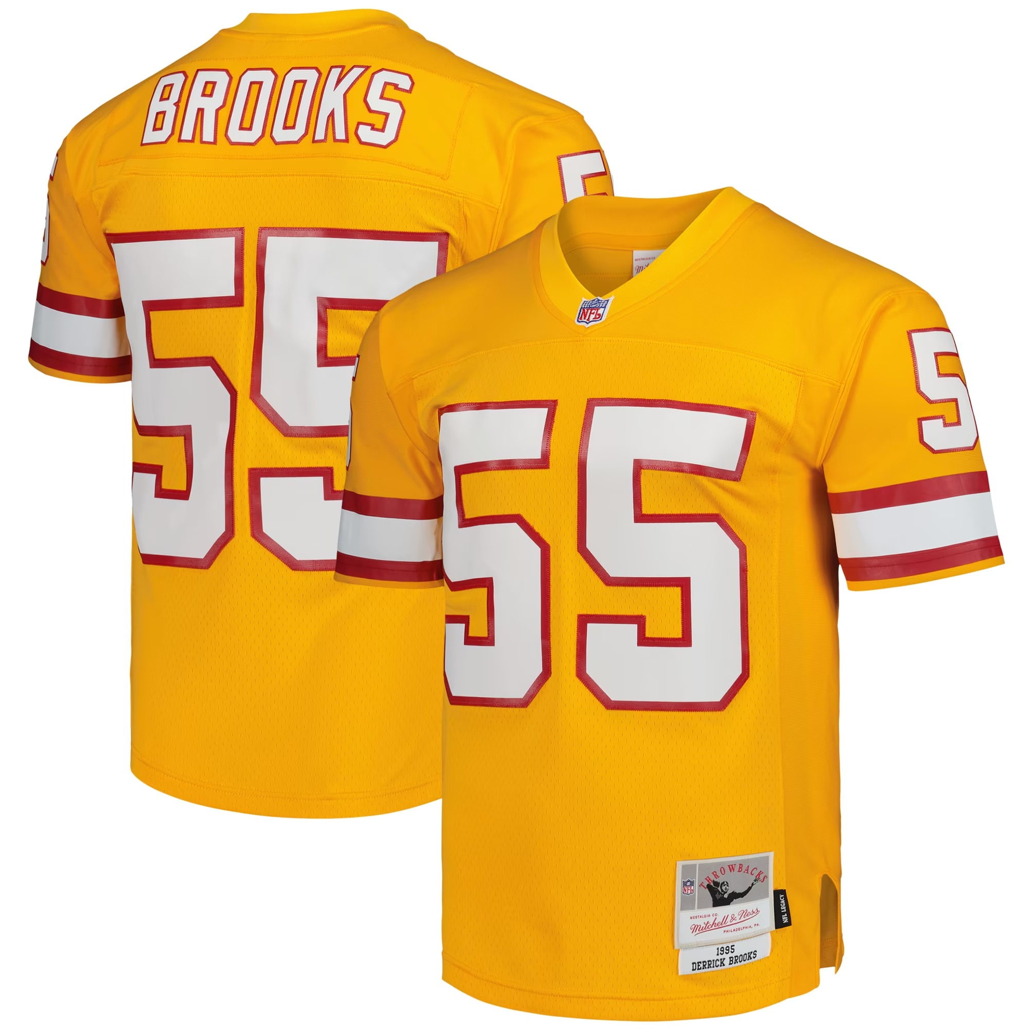 Hunk Wear - Derrick Brooks Tampa Bay Buccaneers Mitchell & Ness Legacy Replica Jersey - Orange