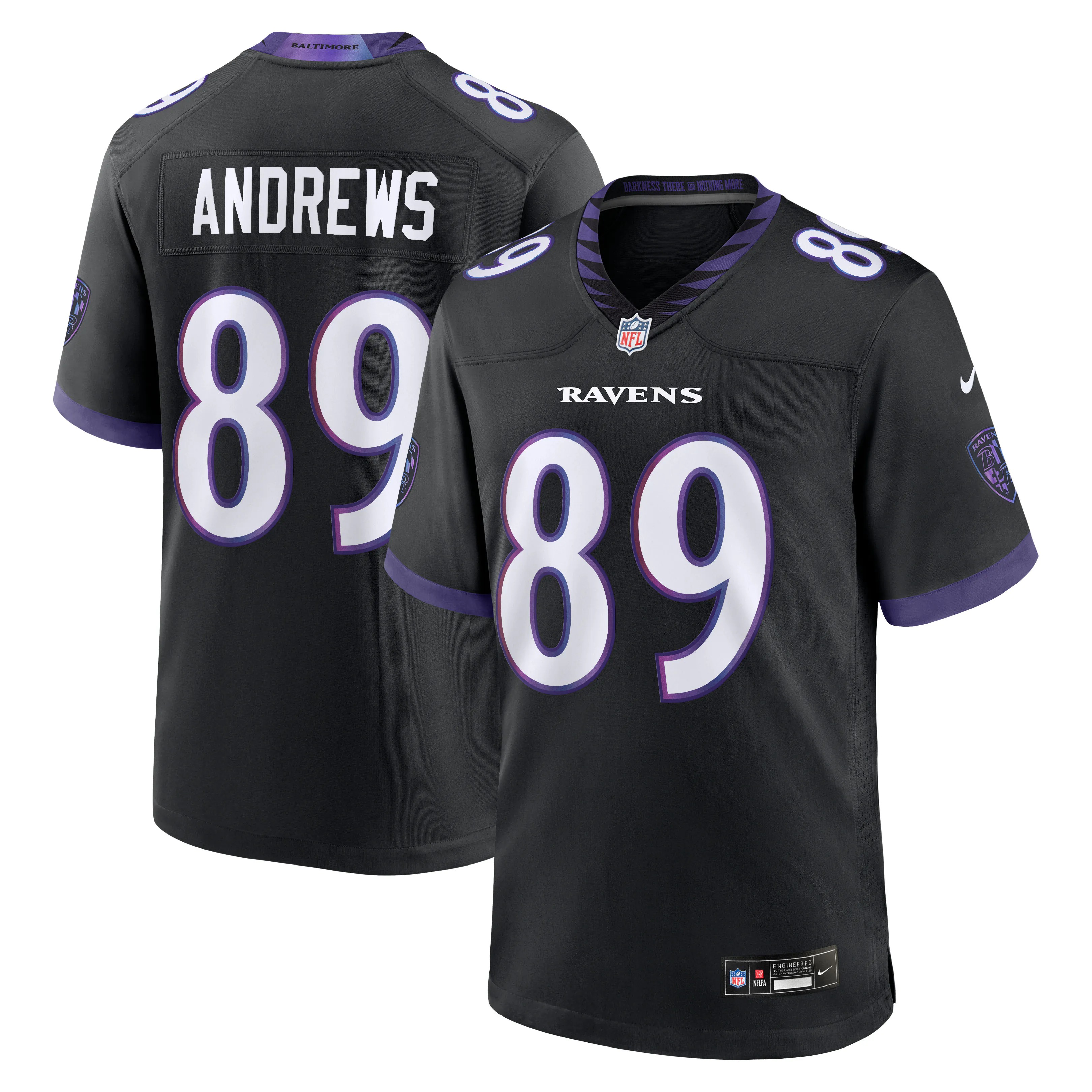 Hunk Wear - Mark Andrews Baltimore Ravens Nike Alternate Game Jersey - Black
