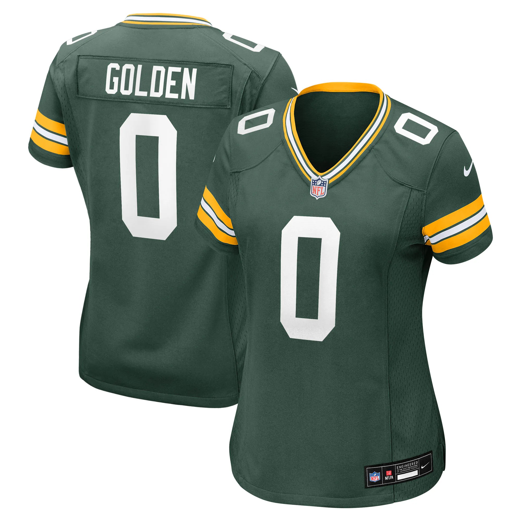 Hunk Wear - Matthew Golden Green Bay Packers Nike Women's Team Game Jersey - Green