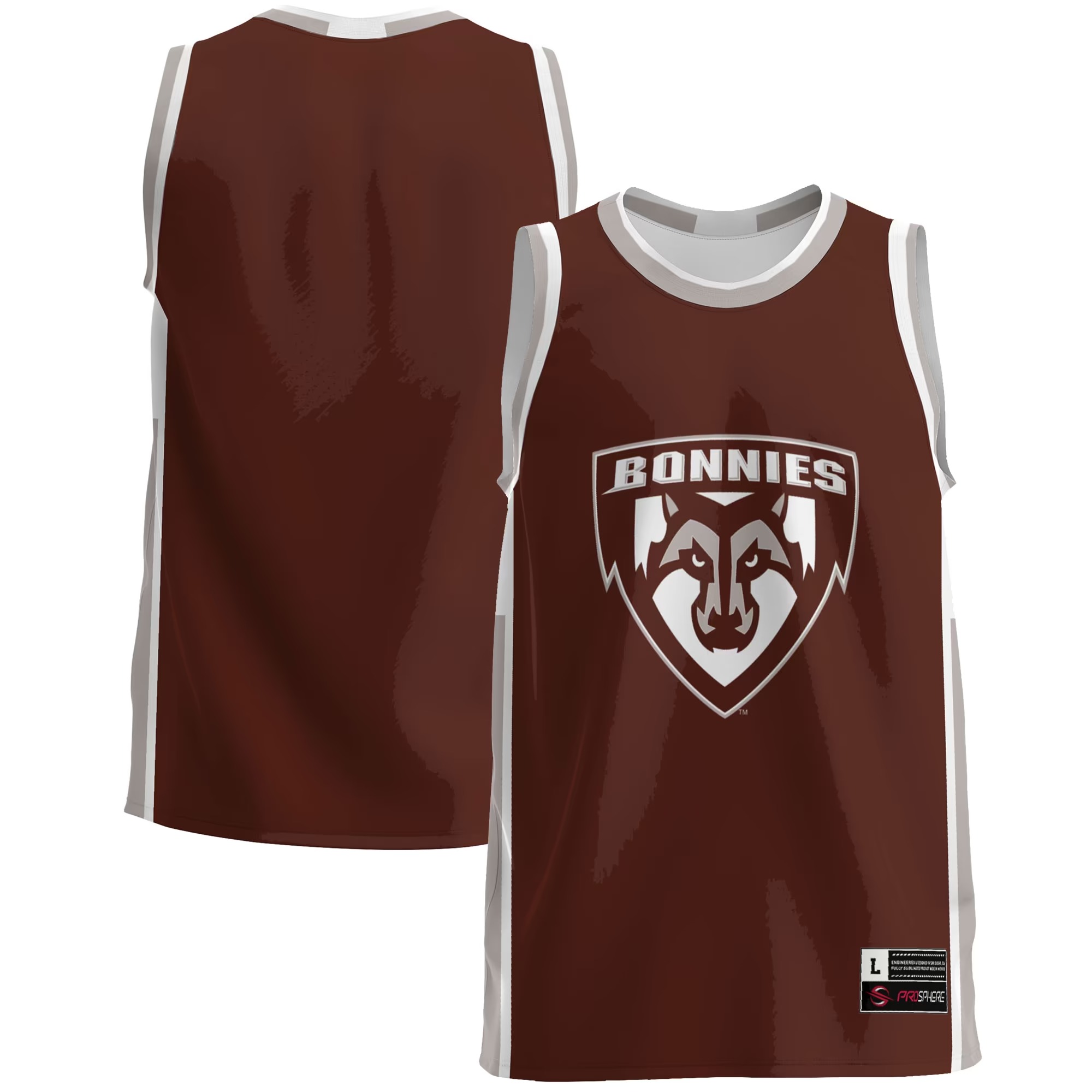 Hunk Wear - St. Bonaventure Bonnies GameDay Greats Lightweight Basketball Jersey - Brown