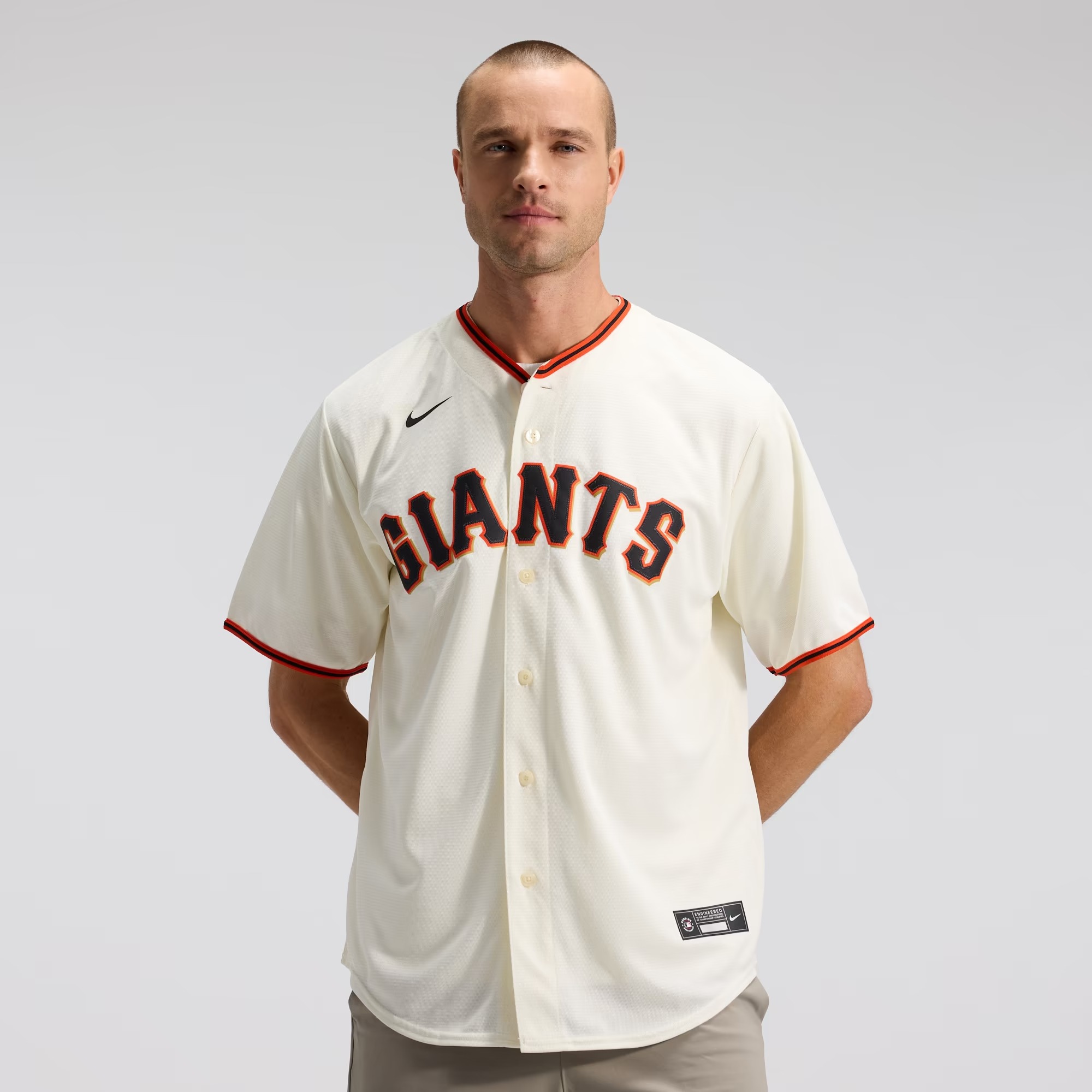 Hunk Wear - San Francisco Giants Nike Home Replica Team Jersey - Cream