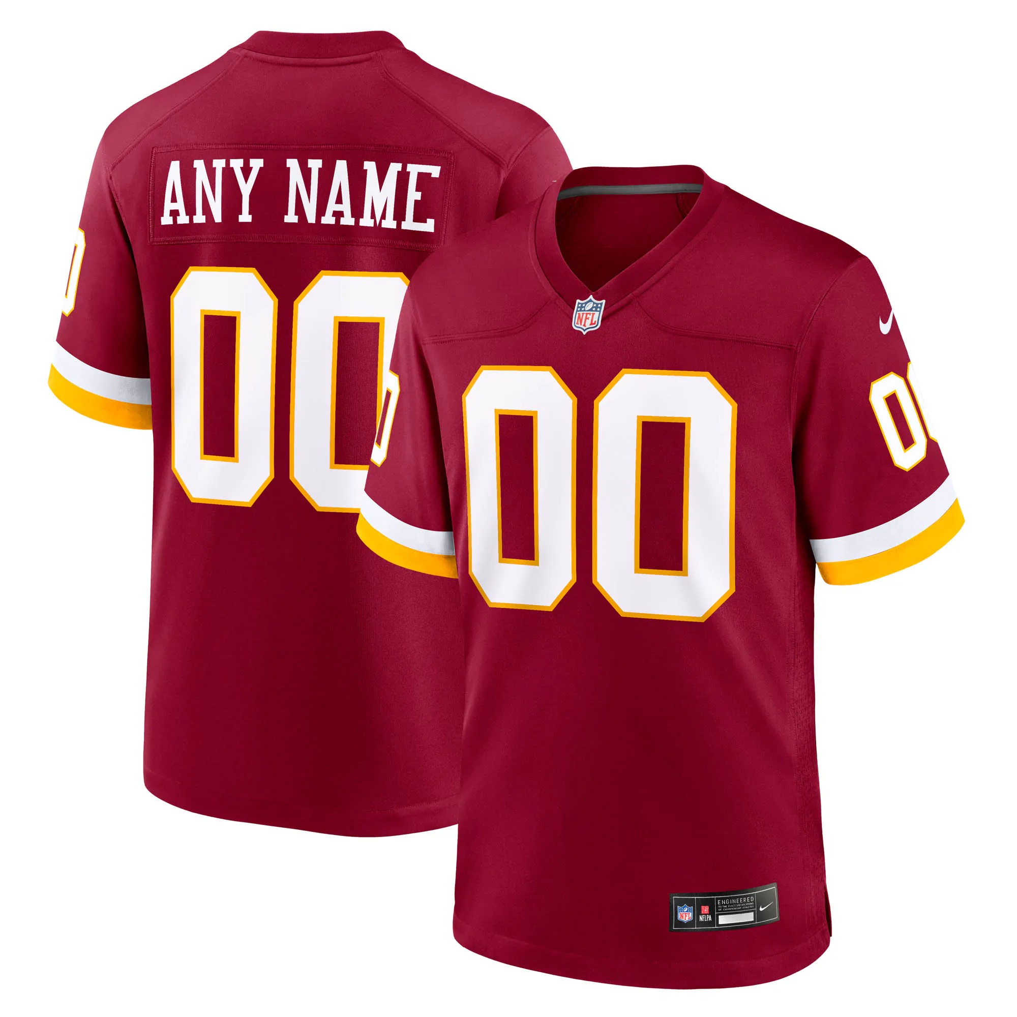 Hunk Wear - Washington Commanders Nike Custom Game Jersey - Burgundy
