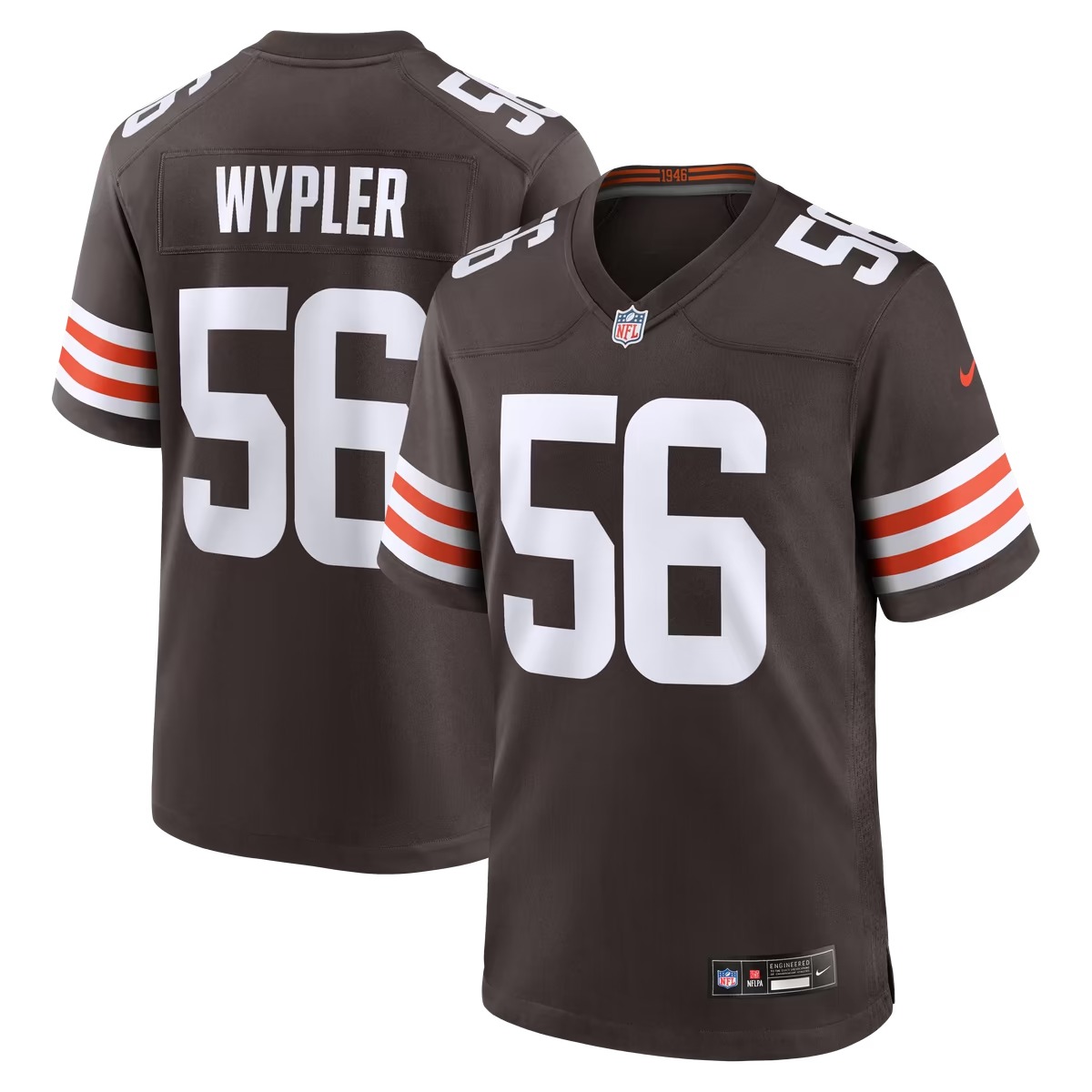 Hunk Wear - Luke Wypler Cleveland Browns Nike Team Game Jersey - Brown