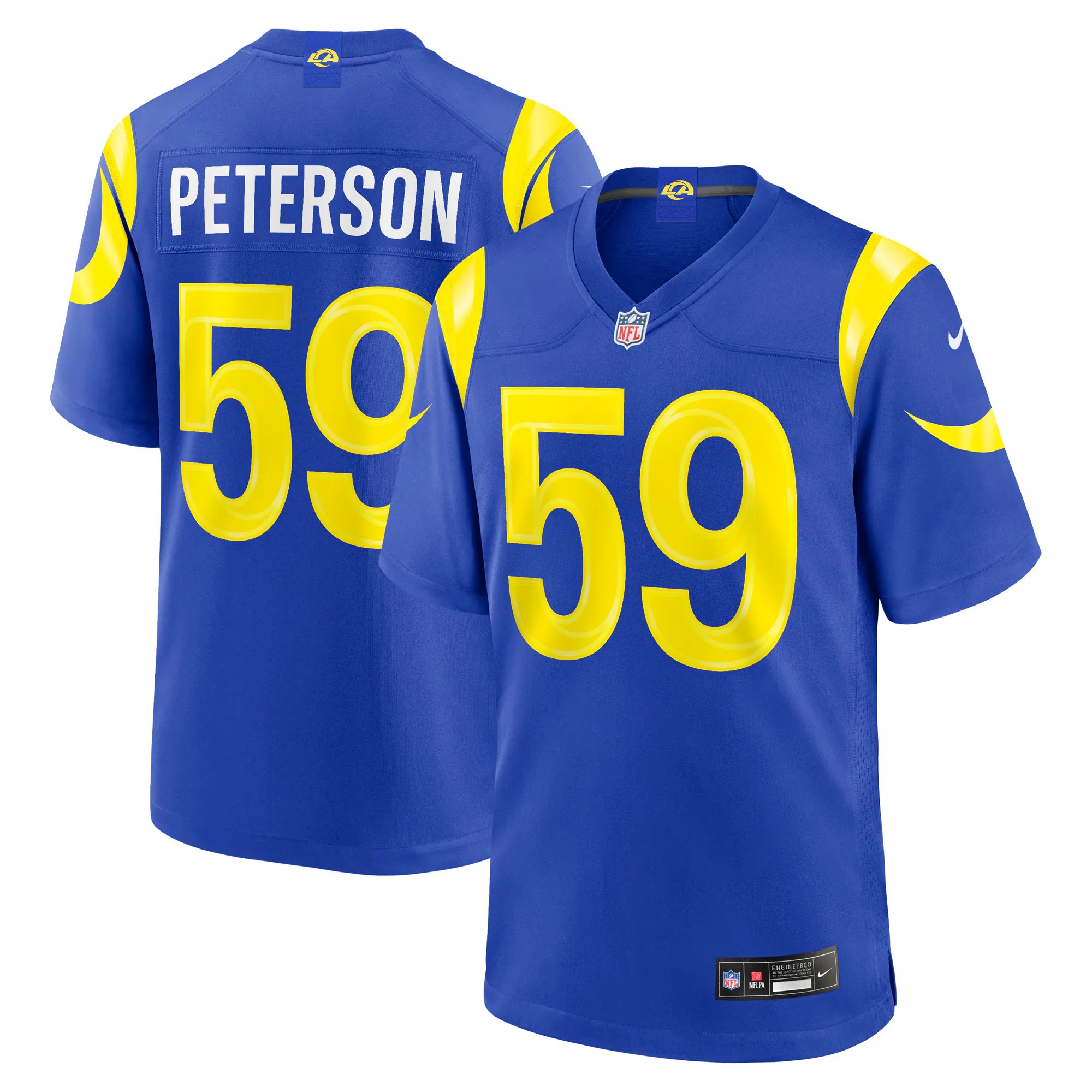 Hunk Wear - Darryl Peterson Los Angeles Rams Nike Game Jersey - Royal
