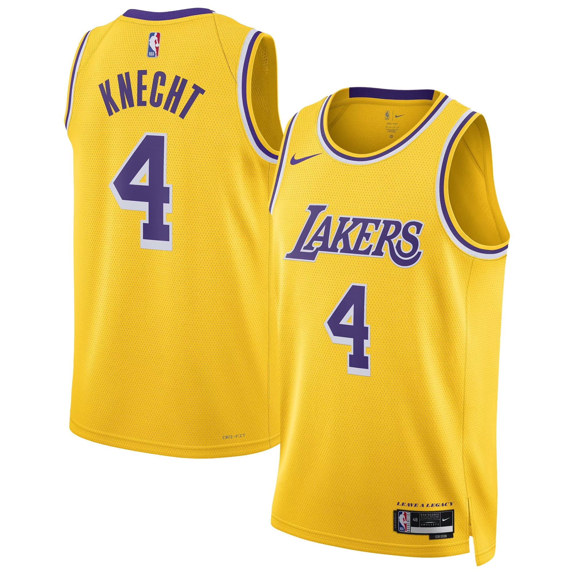 Hunk Wear - Dalton Knecht Los Angeles Lakers Nike Unisex Swingman Jersey - Gold