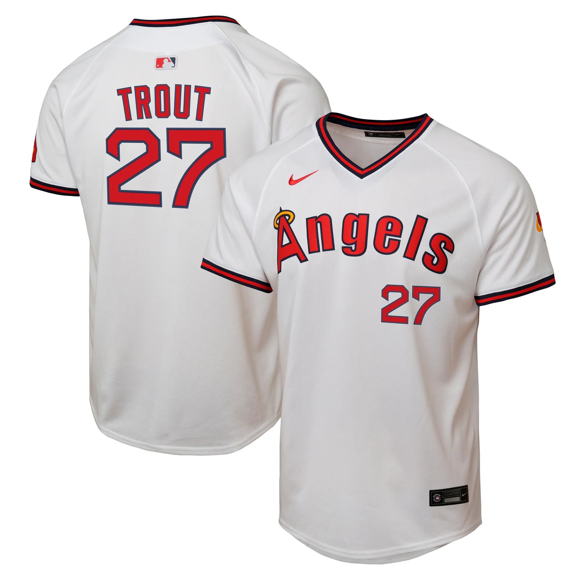 Hunk Wear - Mike Trout Los Angeles Angels Nike Youth Alternate 2 Limited Player Jersey - White