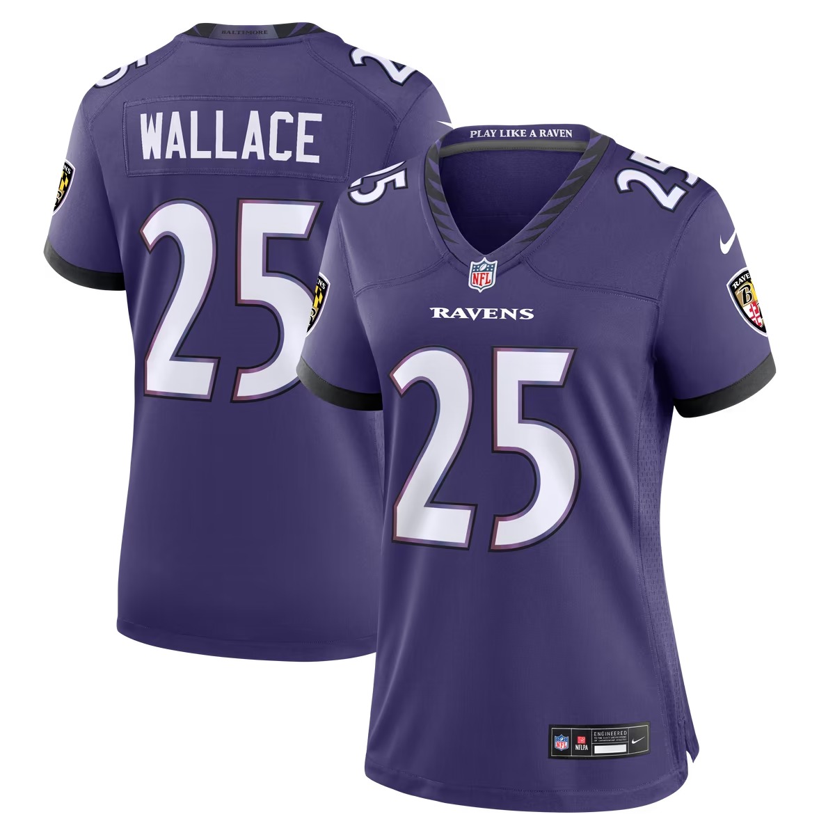 Hunk Wear - K'Von Wallace Baltimore Ravens Nike Women's Team Game Jersey - Purple