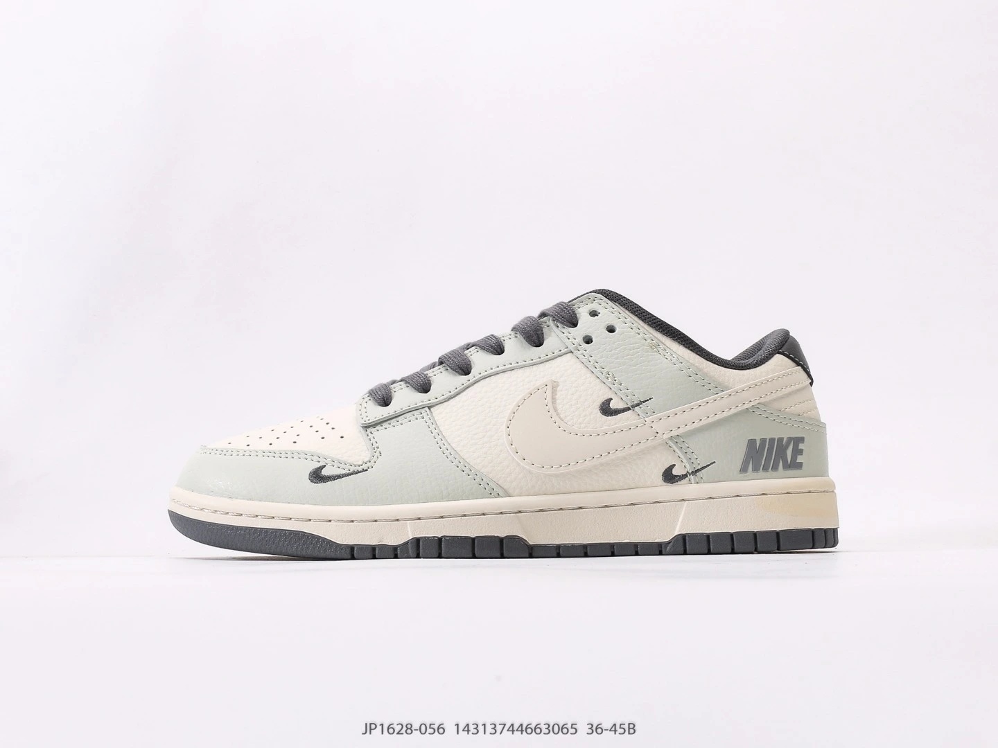 Nike Dunk Low Grey White Leather Sneakers JP1628-056