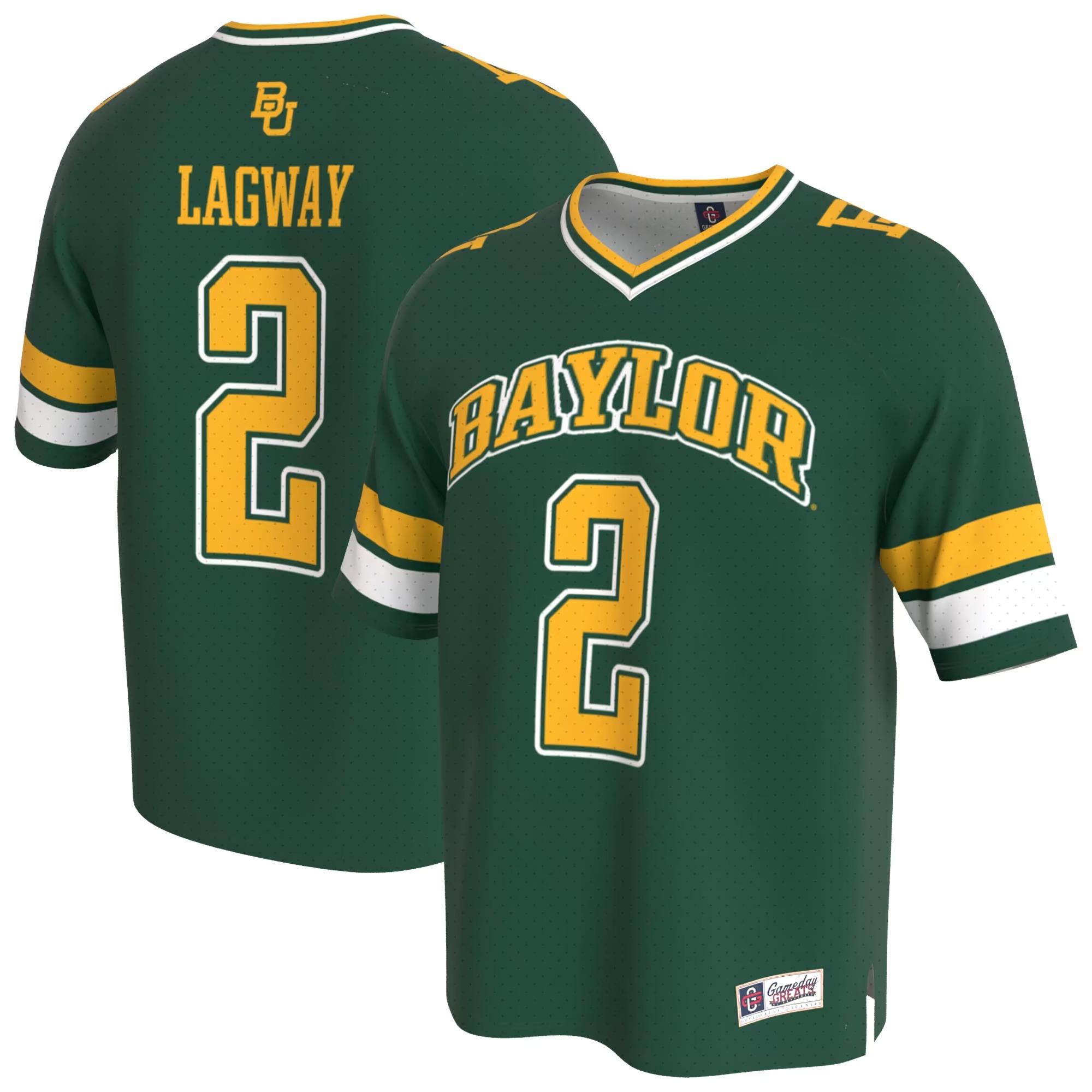 Hunk Wear - DJ Lagway Baylor Bears GameDay Greats Youth Lightweight Football Fashion Jersey - Green