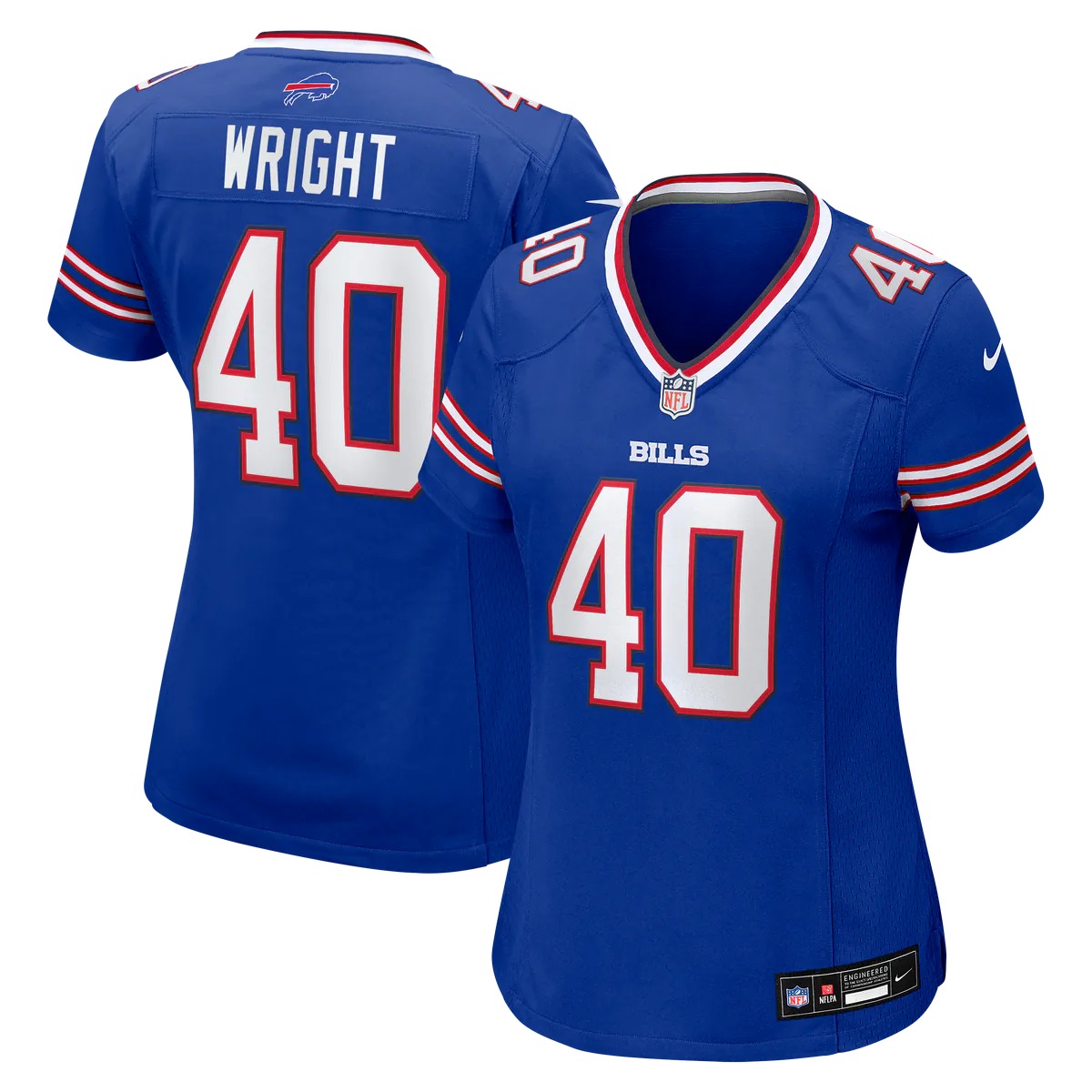 Hunk Wear - Matthew Wright Buffalo Bills Nike Women's Team Game Jersey - Royal