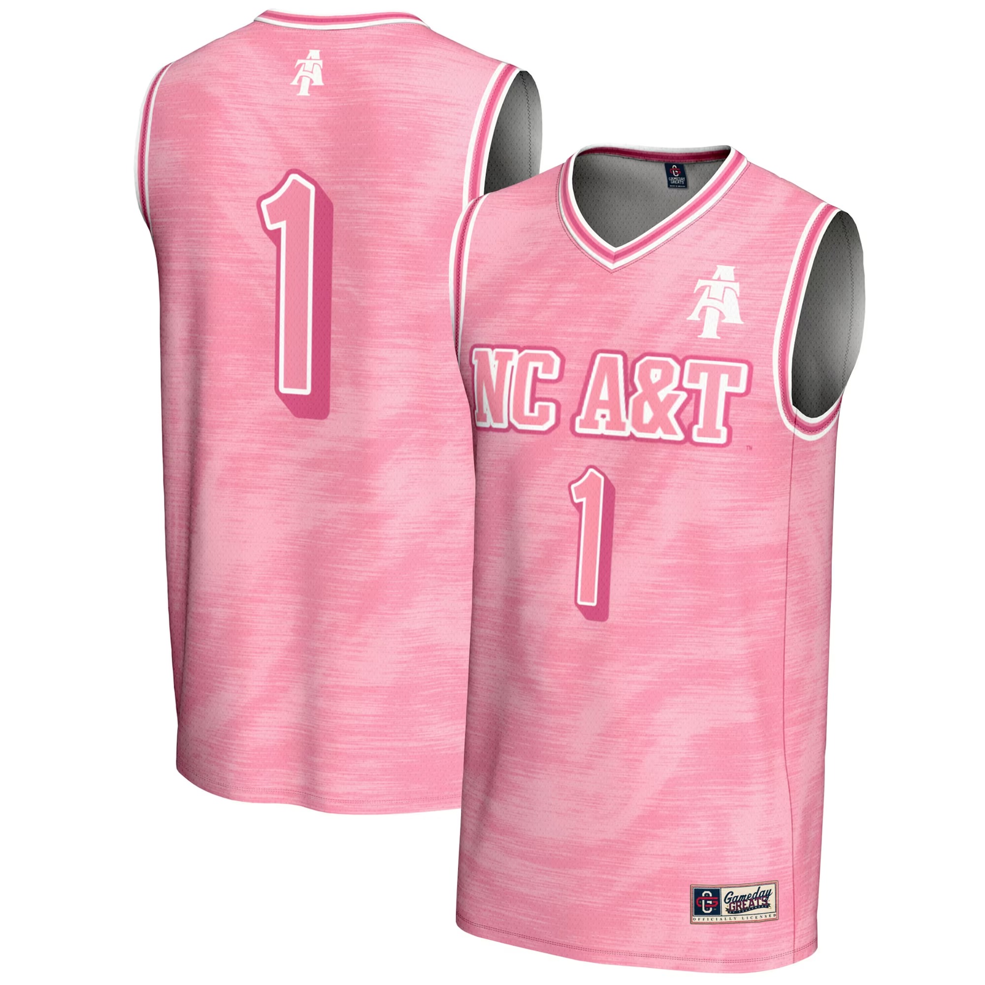 Hunk Wear - #1 North Carolina A&T Aggies GameDay Greats Unisex Lightweight Basketball Jersey - Pink