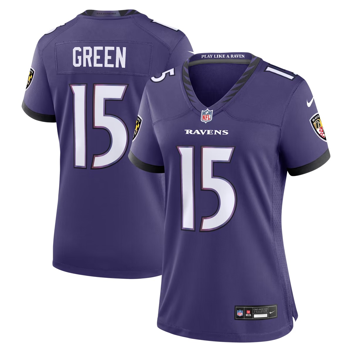 Hunk Wear - Mike Green Baltimore Ravens Nike Women's Team Game Jersey - Purple