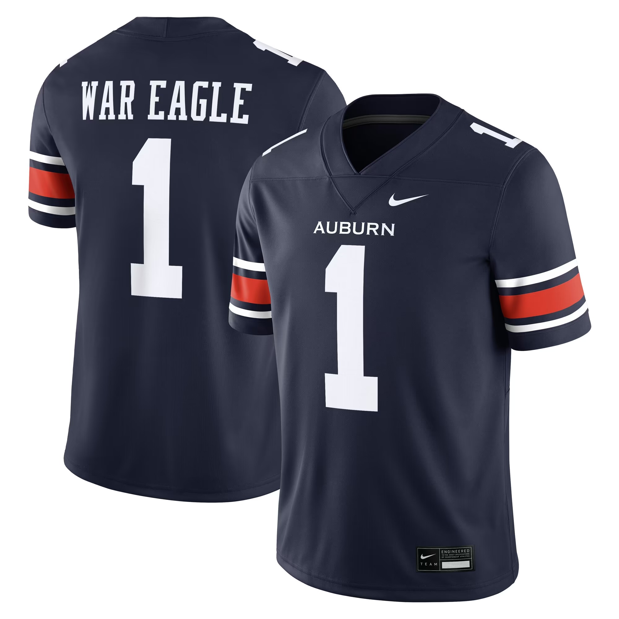 Hunk Wear - Auburn Tigers Nike Home Football Game Jersey - Navy
